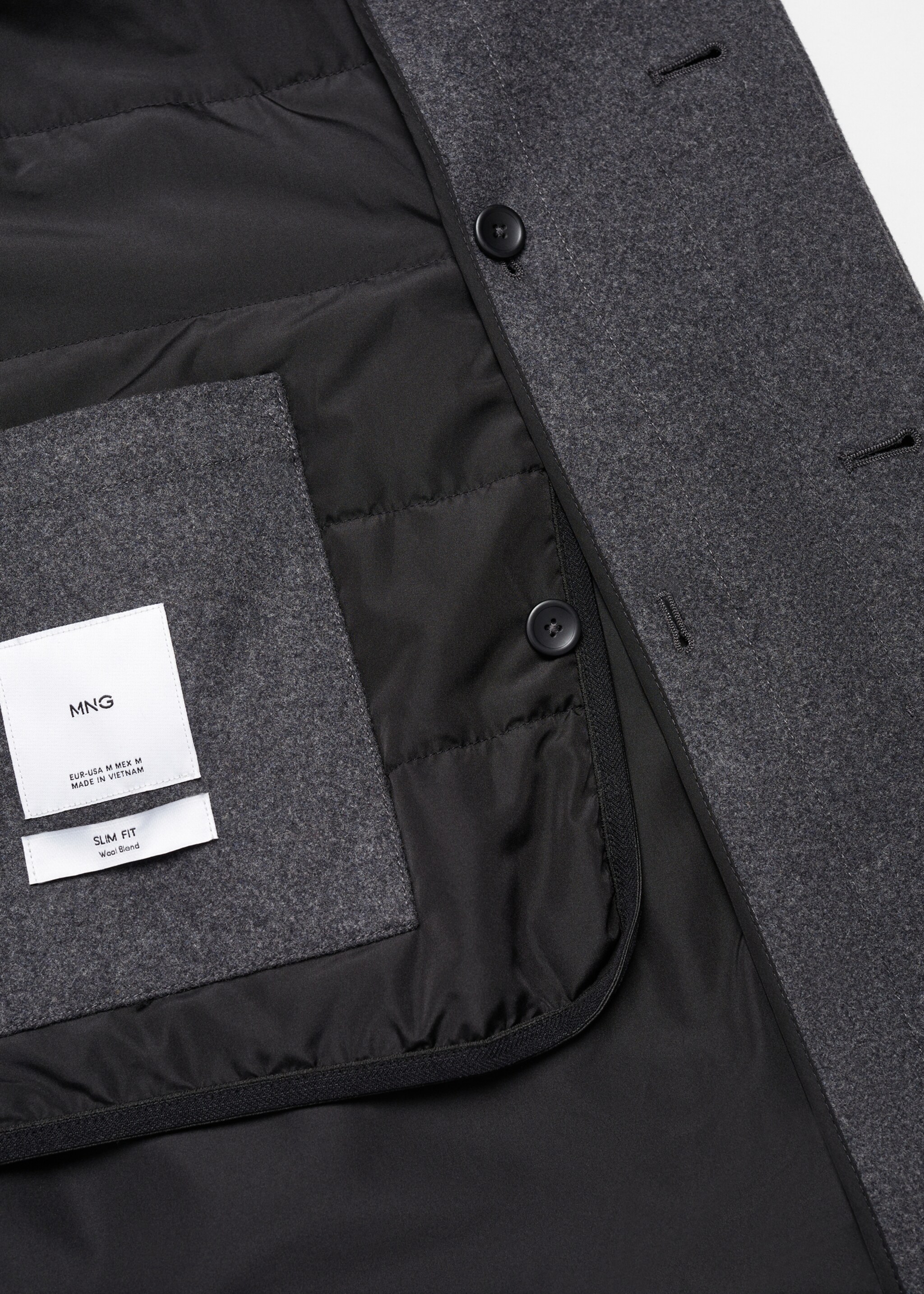 Wool funnel neck coat - Details of the article 8