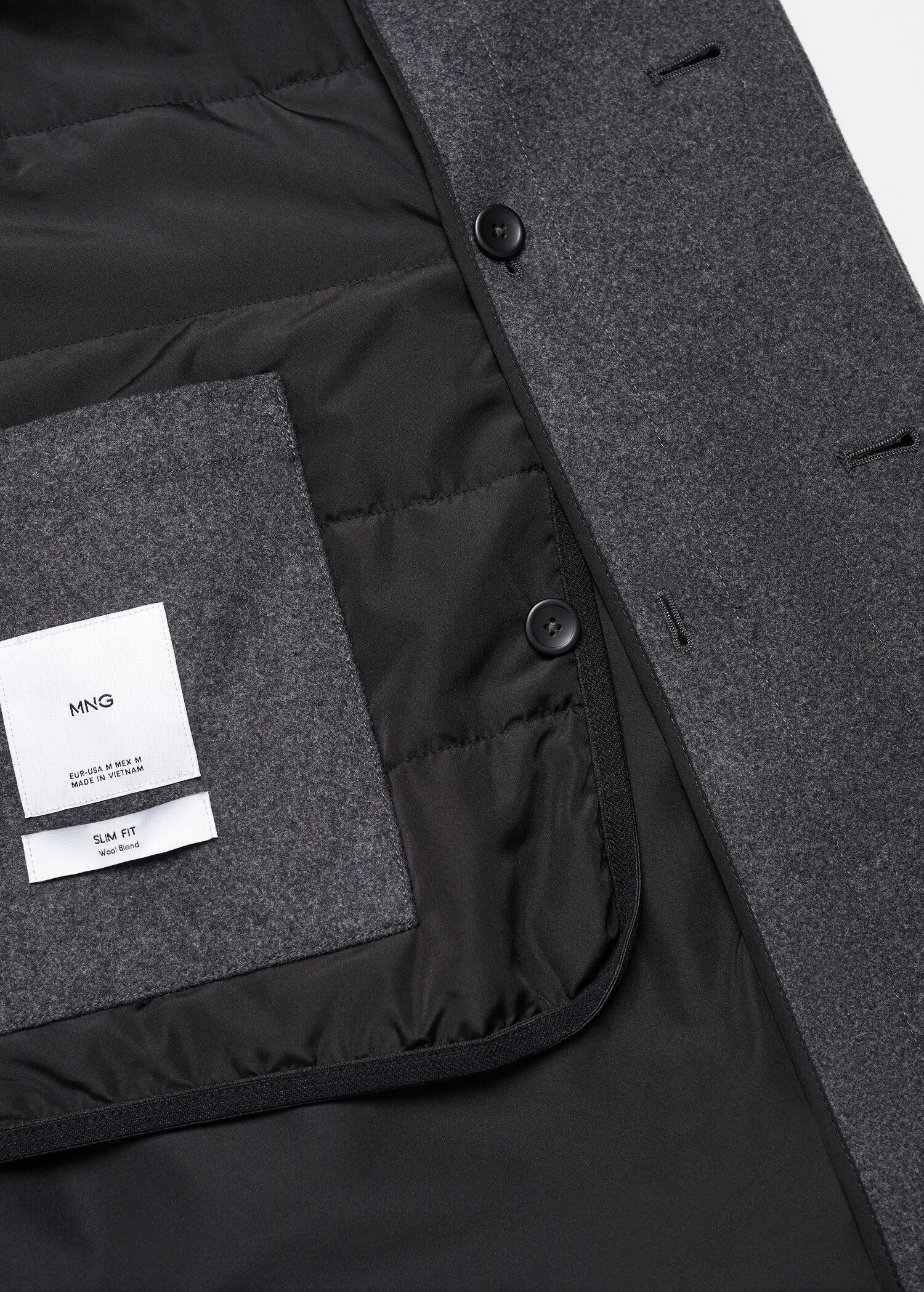 Wool funnel neck coat - Details of the article 8
