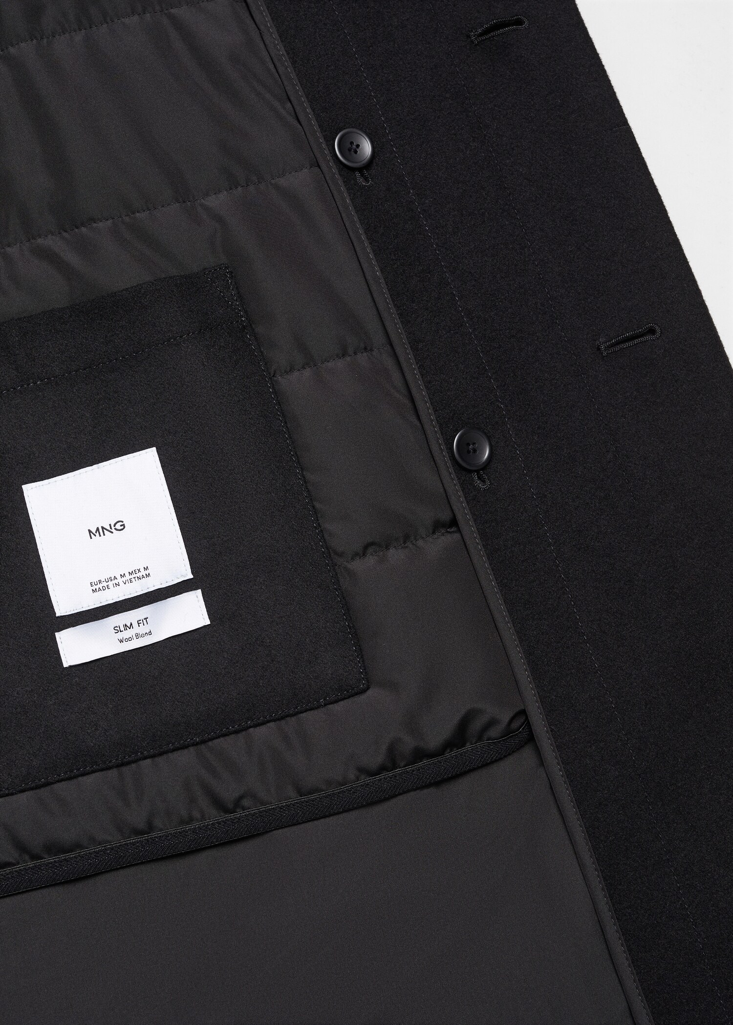 Wool funnel neck coat - Details of the article 0