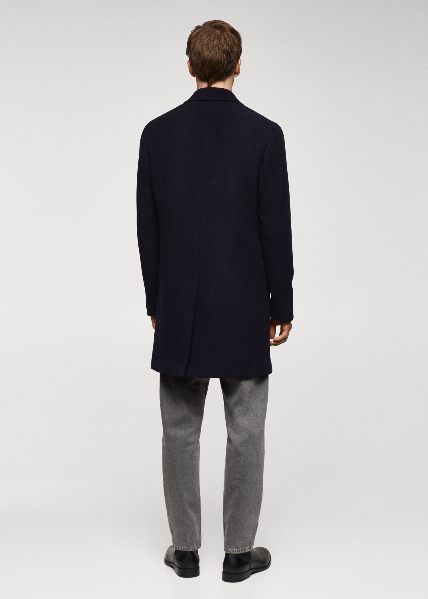 Lightweight recycled wool coat - Reverse of the article