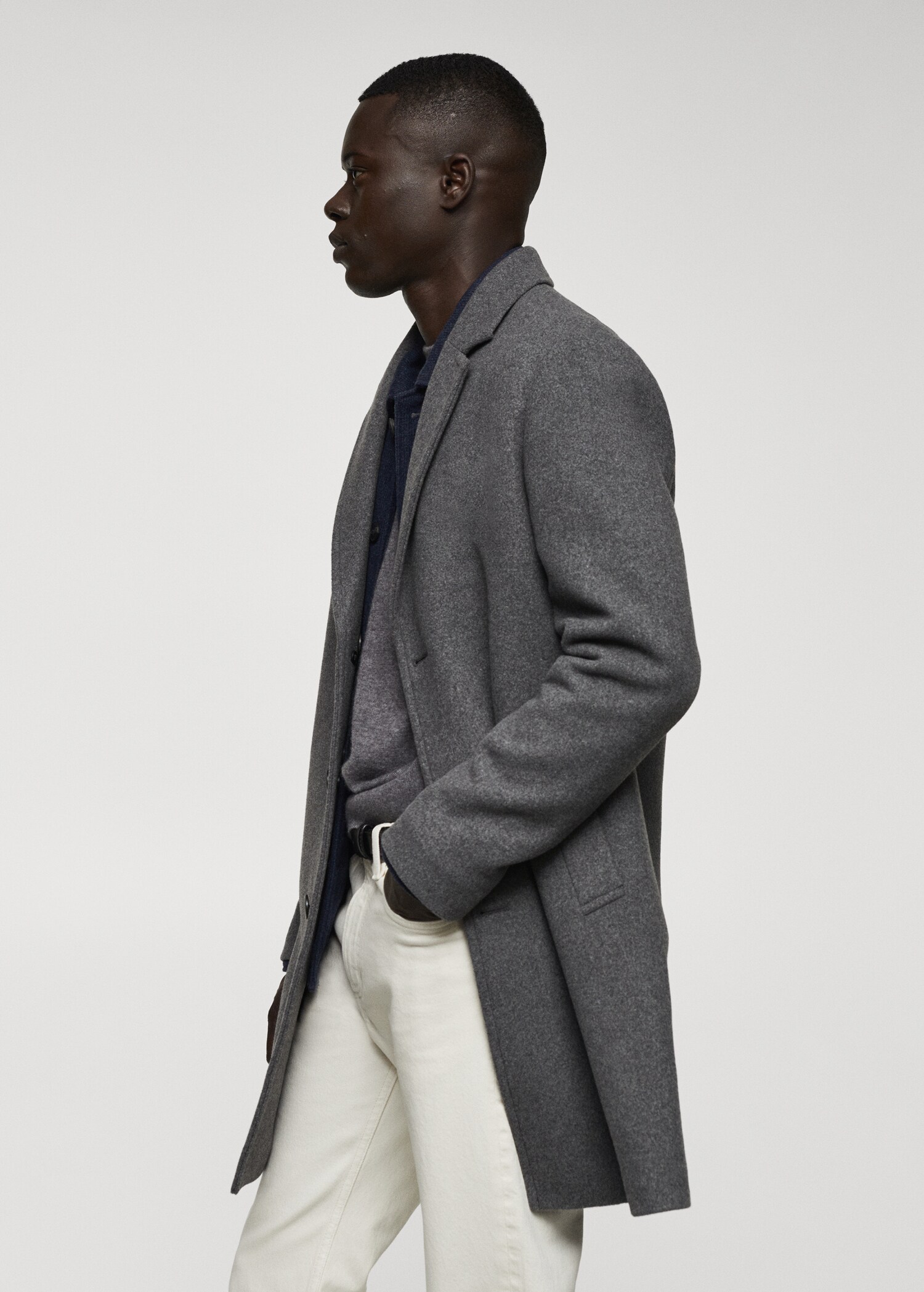 Lightweight recycled wool coat - Details of the article 2