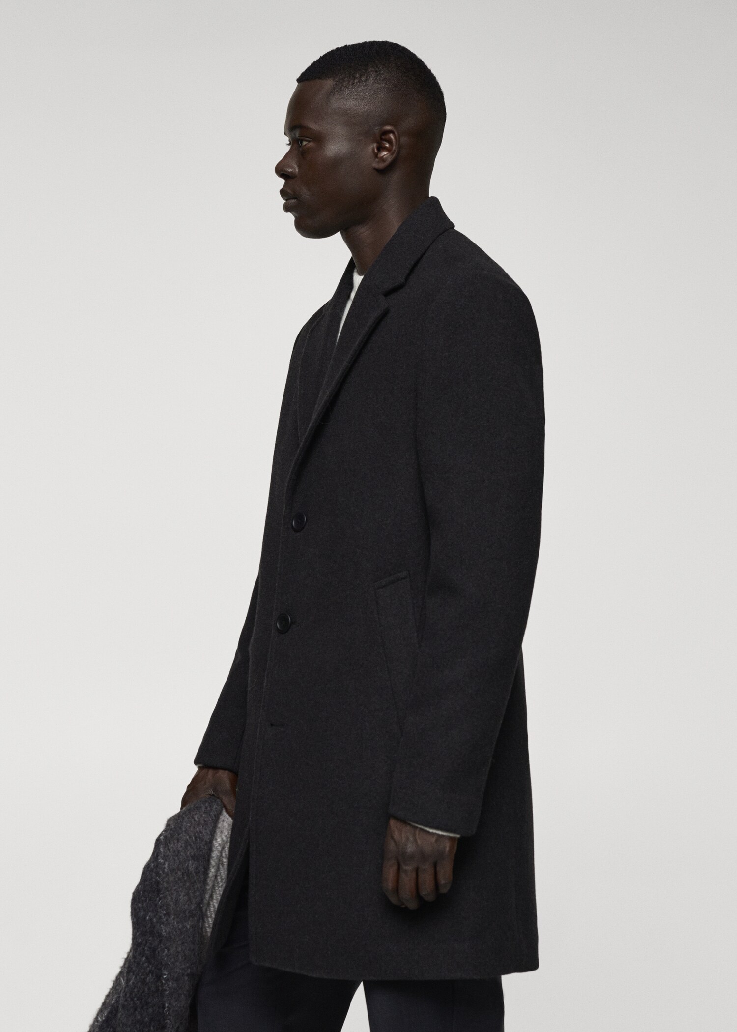 Lightweight recycled wool coat - Details of the article 2