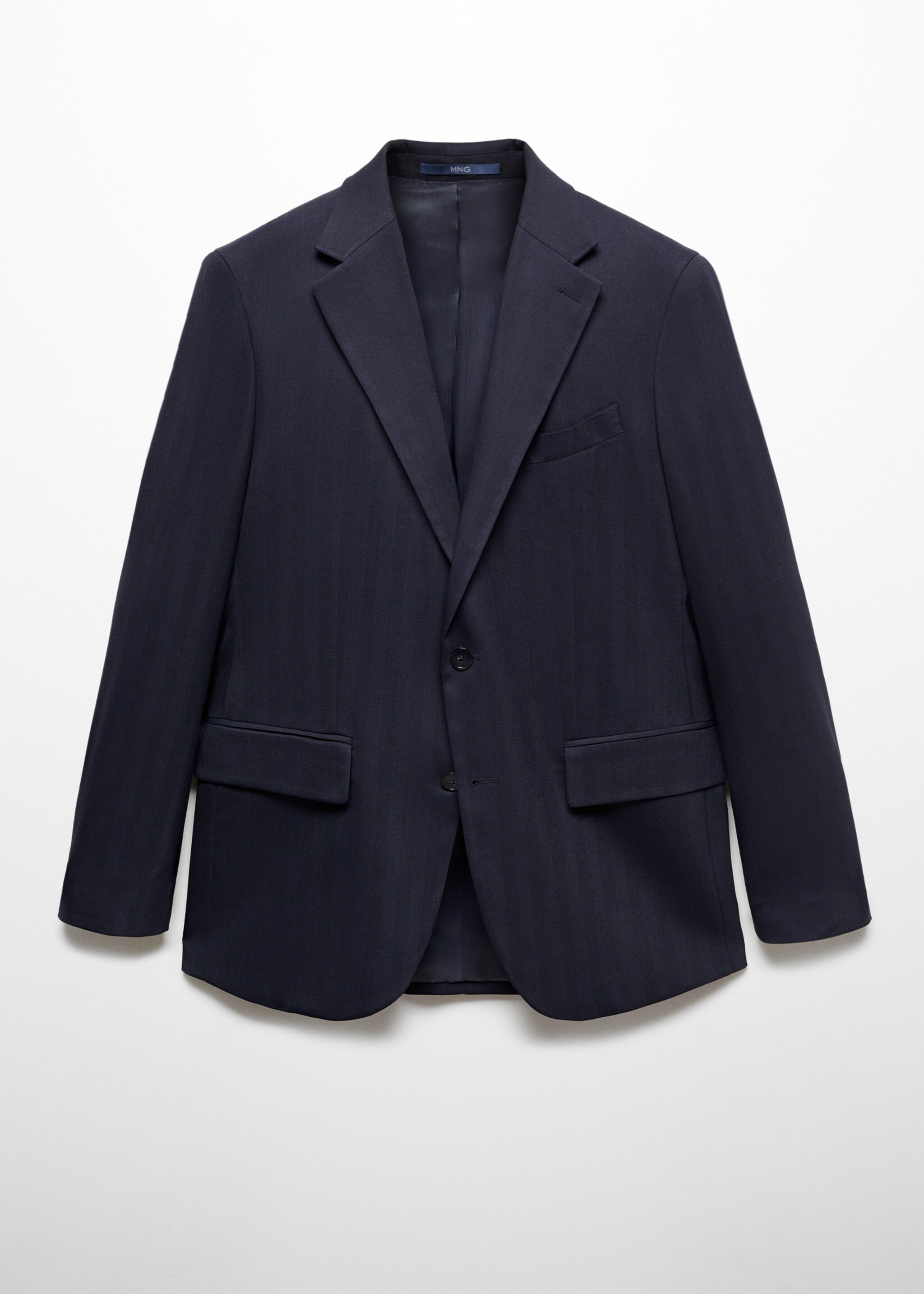 Blazer de fato de lã fria slim fit com ziguezagues - Artigo sem modelo