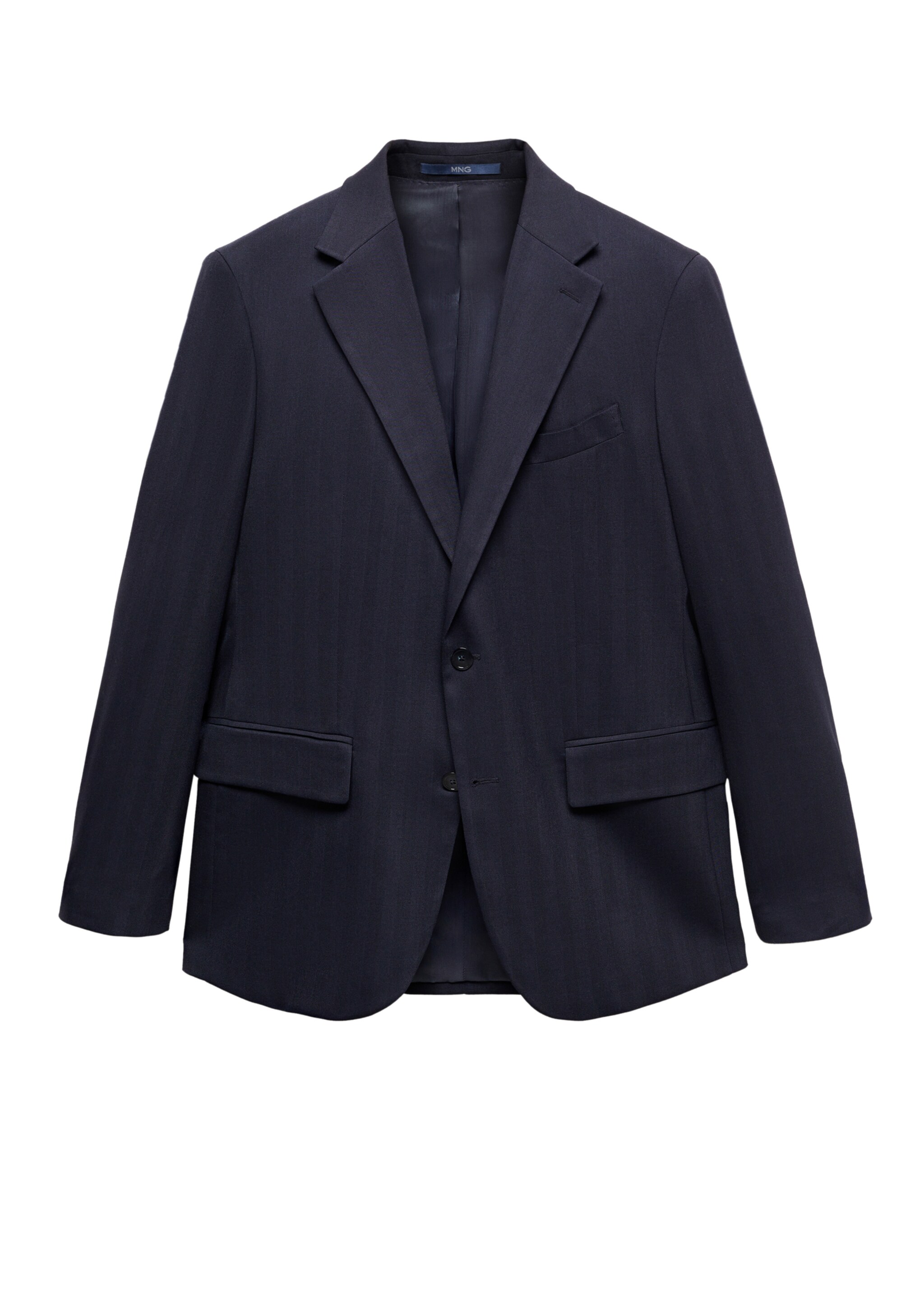 Blazer de fato de lã fria slim fit com ziguezagues - Pormenor do artigo 9