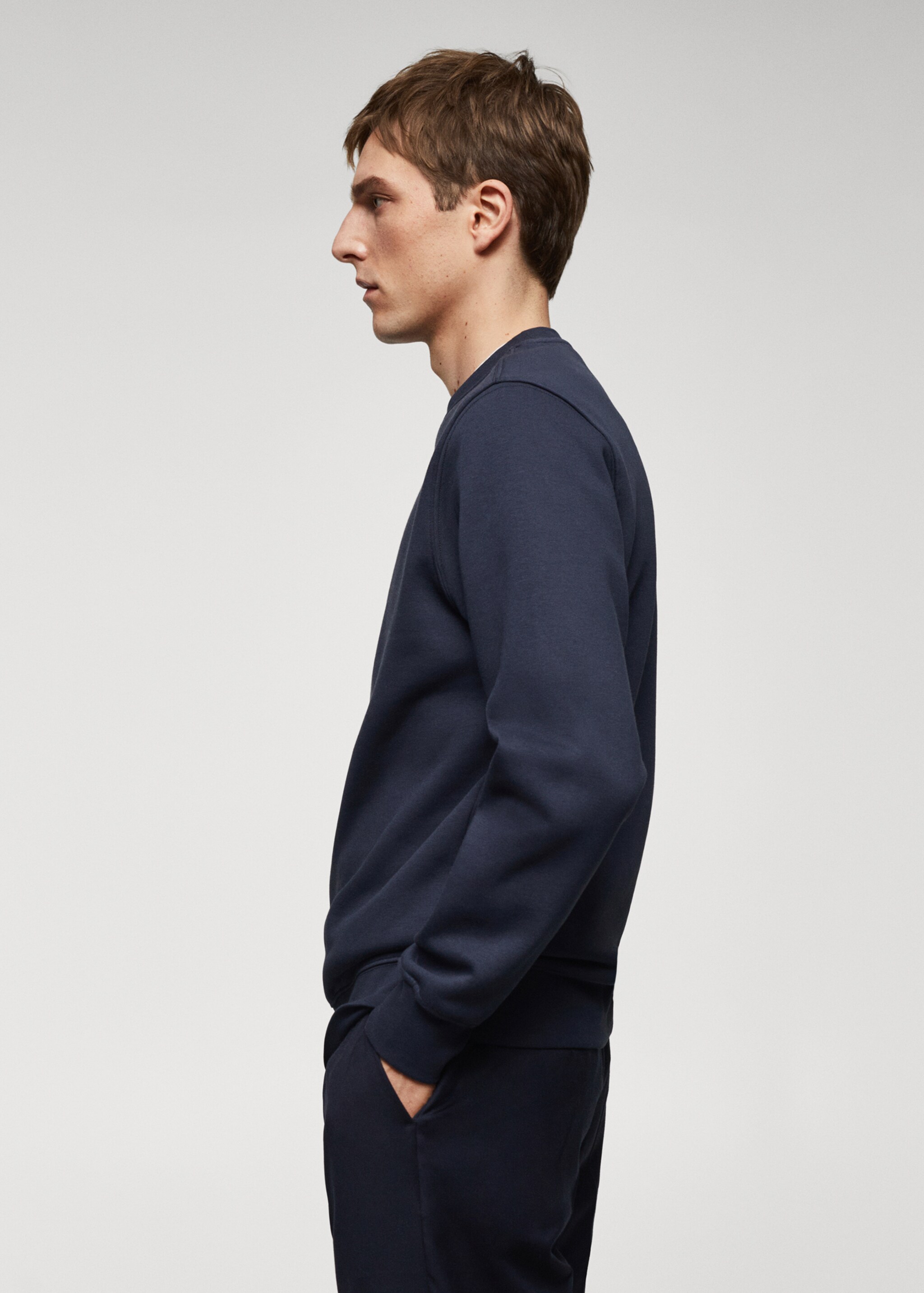 Sweat-shirt léger coton - Détail de l'article 2, Bleu marine. Ref: 67020649-00.