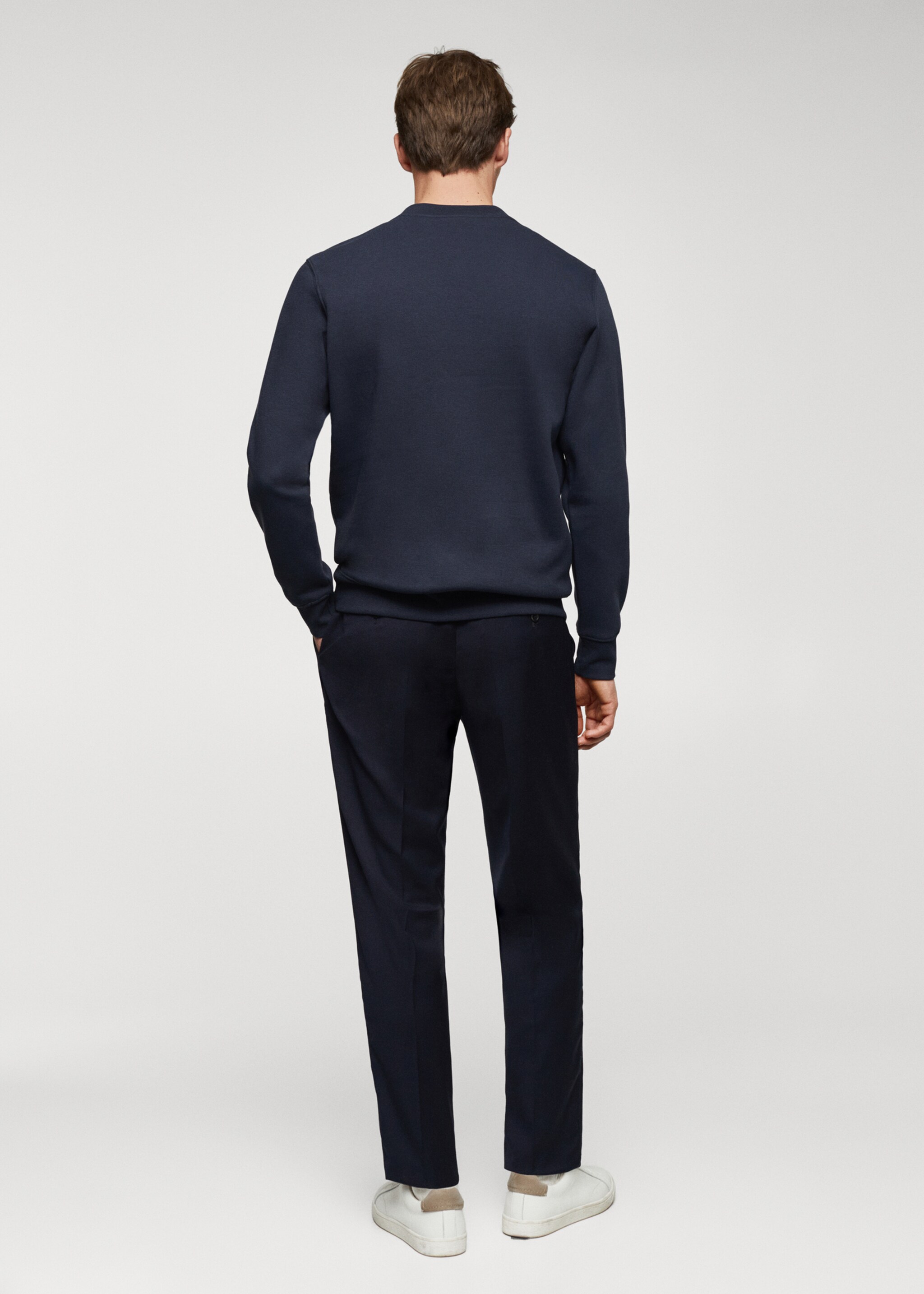 Sweat-shirt léger coton - Verso de l’article, Bleu marine. Ref: 67020649-00.
