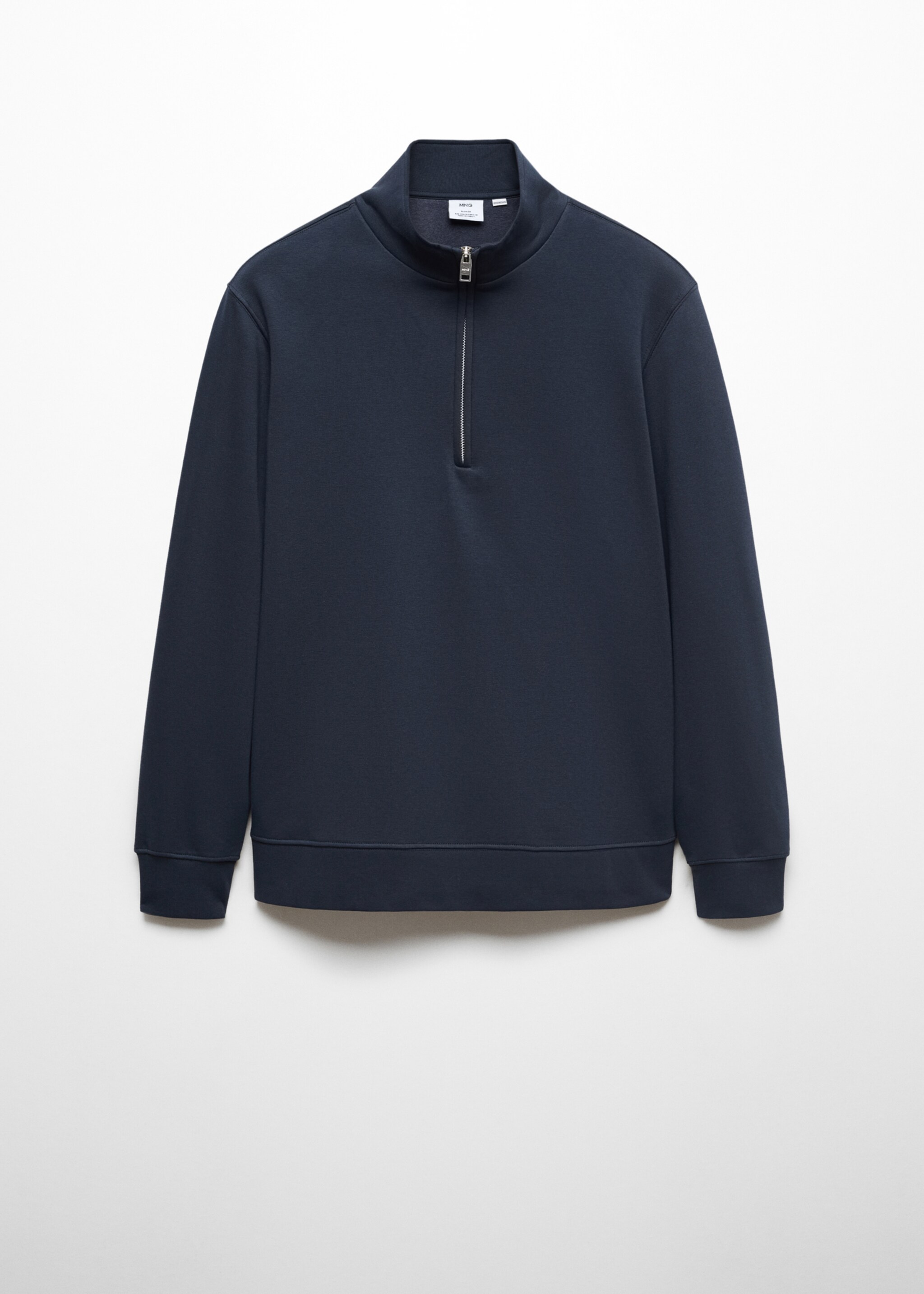 Cotton sweatshirt with zipper neck - Article without model