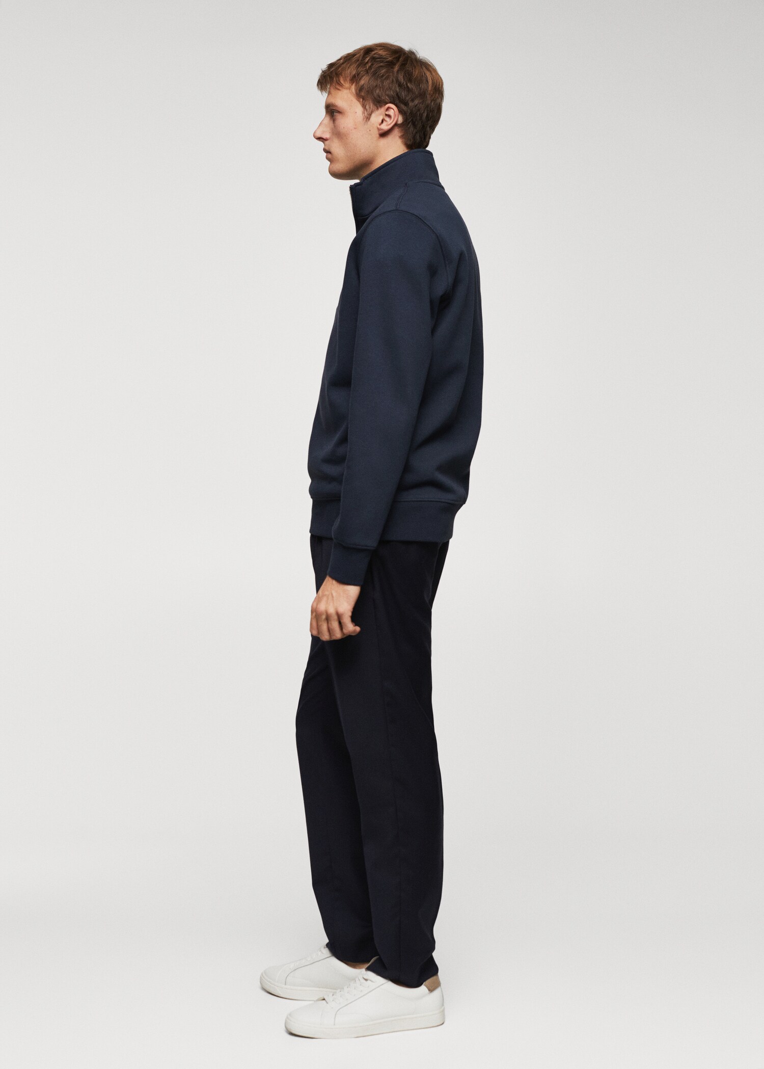 Baumwollsweatshirt mit Zip-Kragen - Detail des Artikels 2