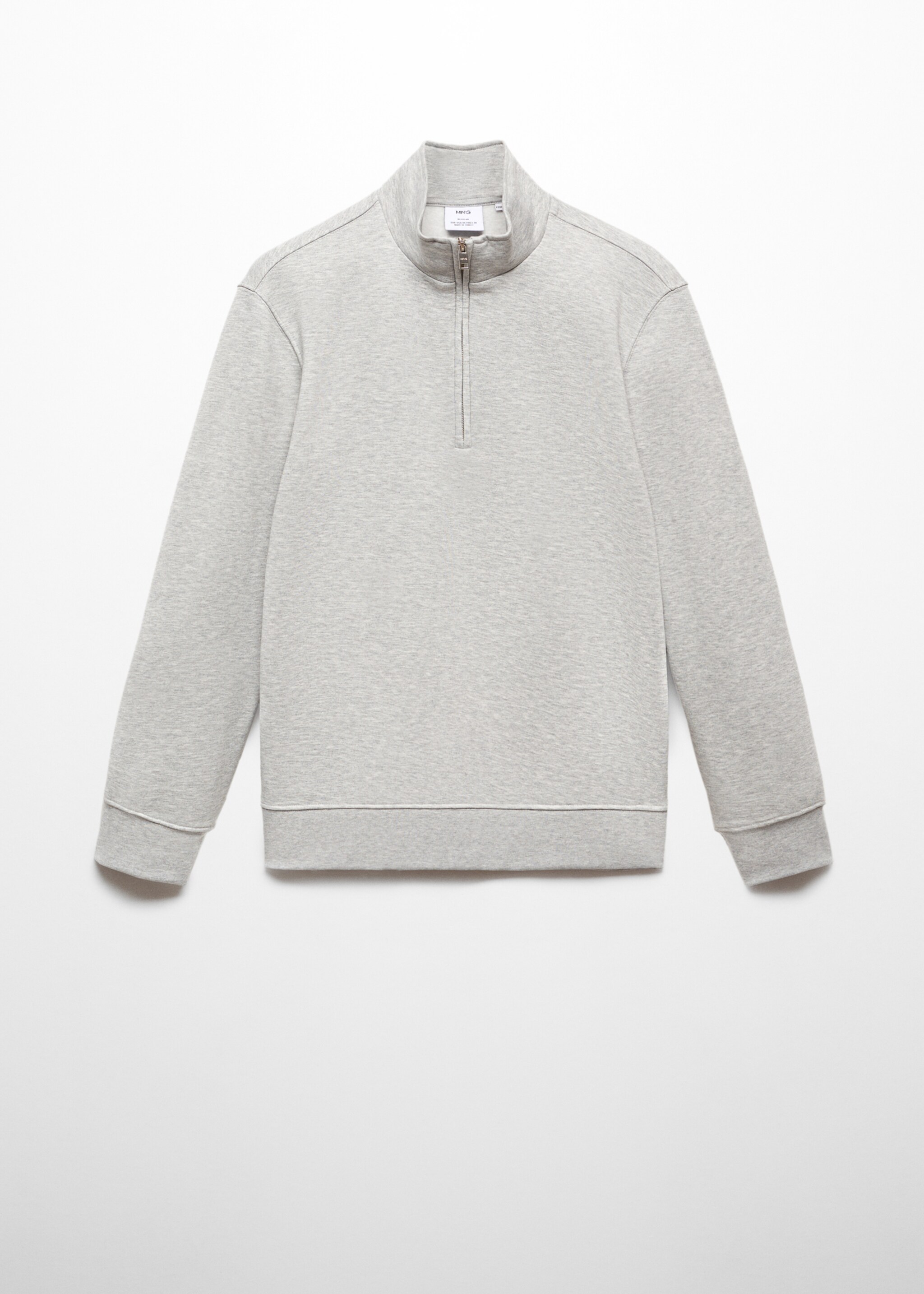 Baumwollsweatshirt mit Zip-Kragen - Artikel ohne Model