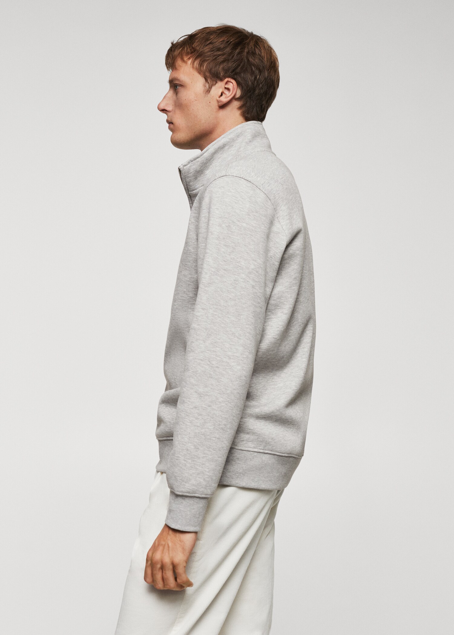 Sweatshirt bomull krage dragkedja - Detaljer om artikeln 2
