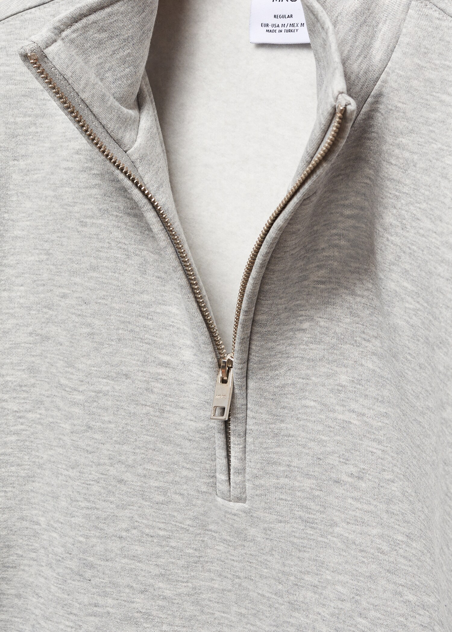 Sweatshirt bomull krage dragkedja - Detaljer om artikeln 8