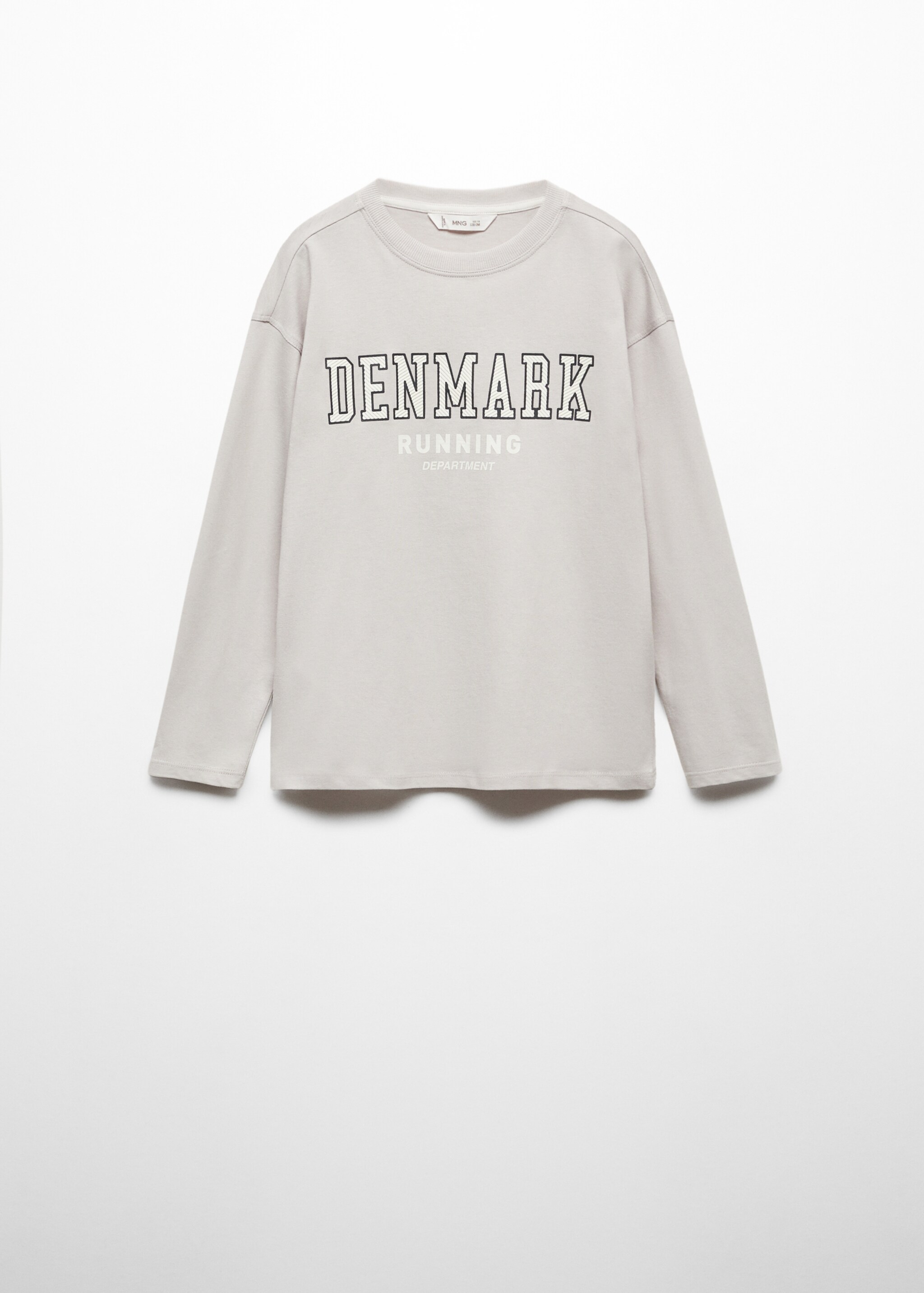 Langärmliges Print-T-Shirt - Artikel ohne Model, Eisgrau. Ref: 67020655-00.