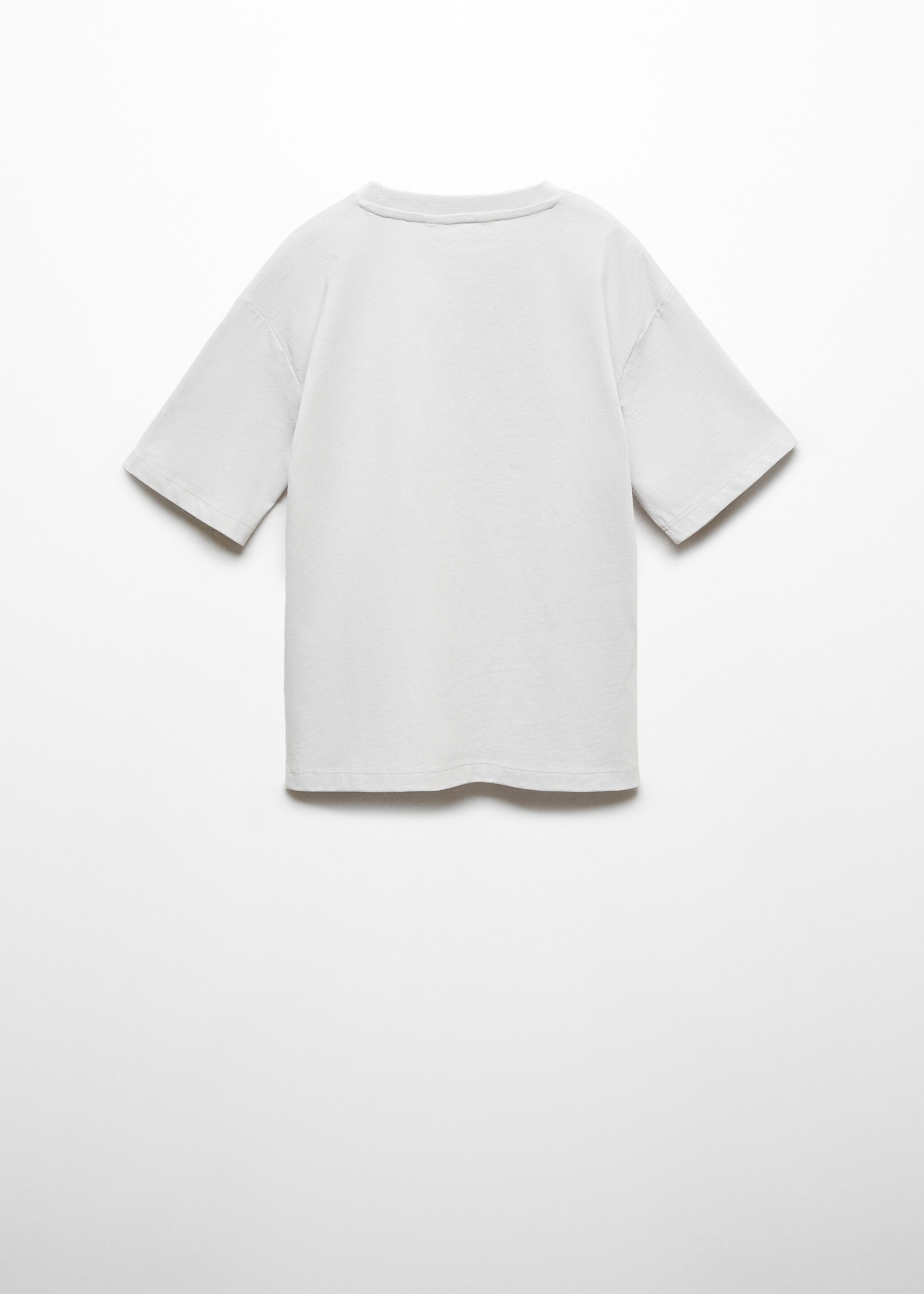 Printed cotton-blend T-shirt - Reverse of the article, Sky Blue. Ref: 67020661-00.