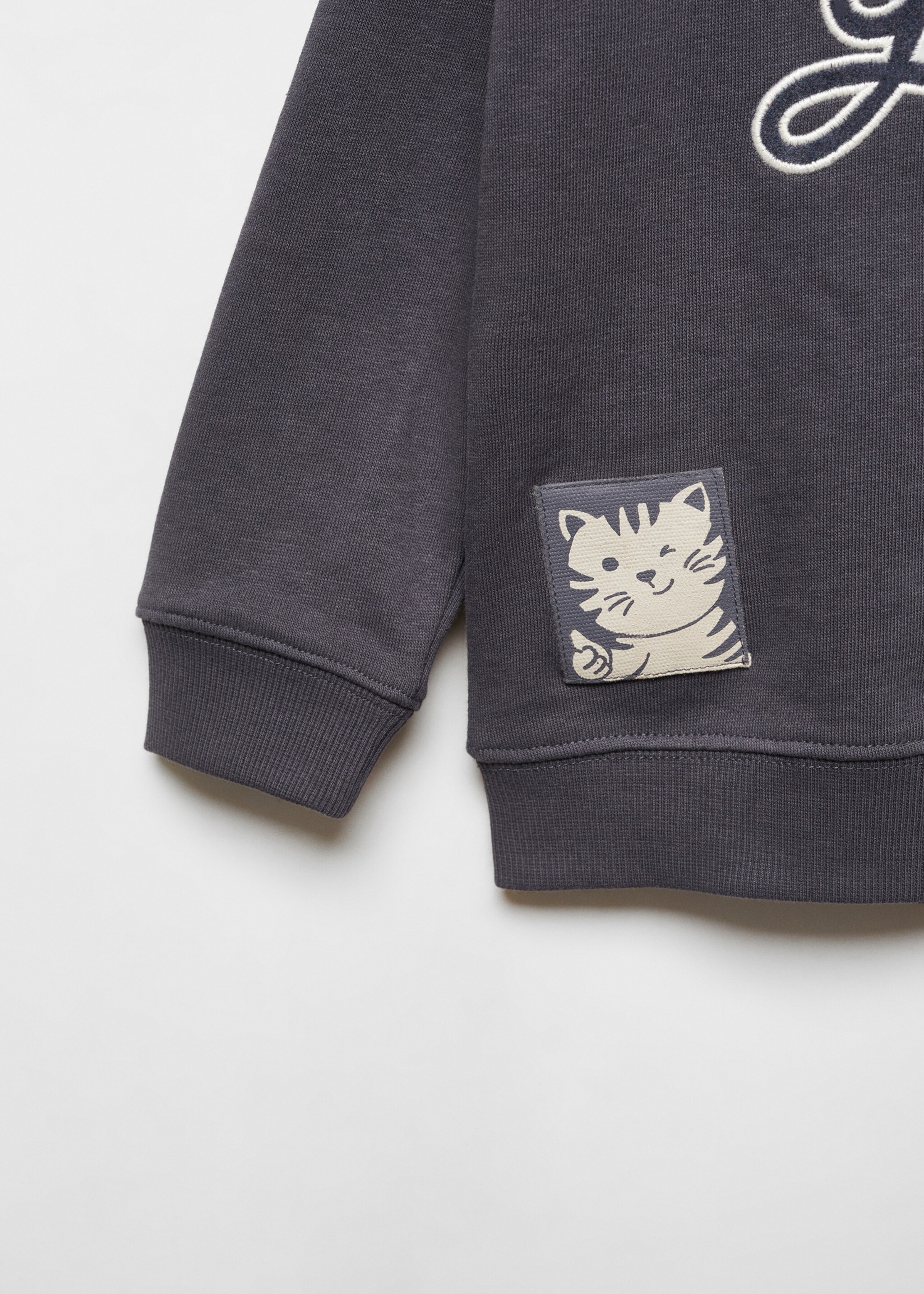 Sweatshirt mit aufgesticktem Schriftzug - Detail des Artikels 8