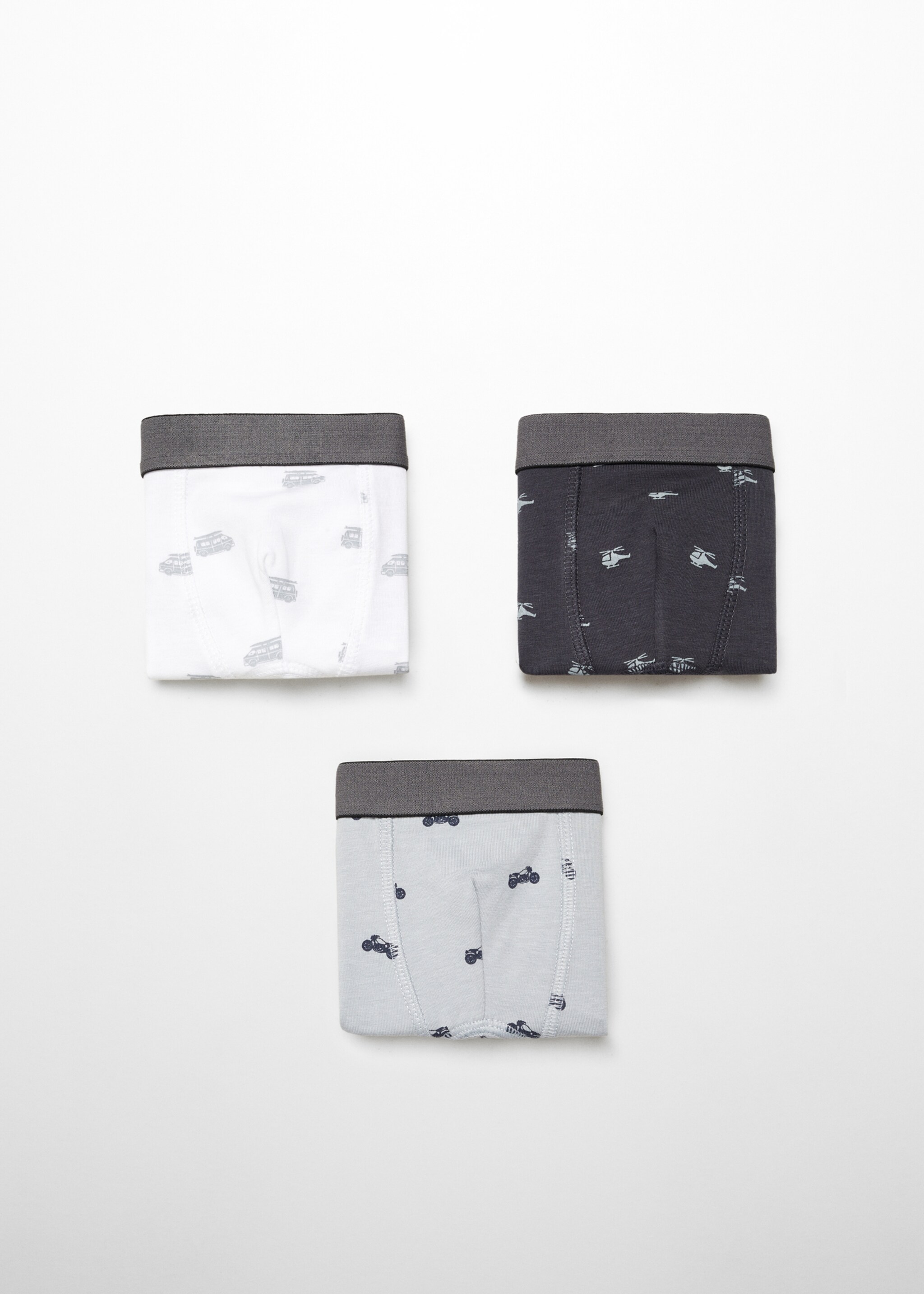 Printed boxer shorts 3 pack - Article without model, Off White. Ref: 67020667-00.