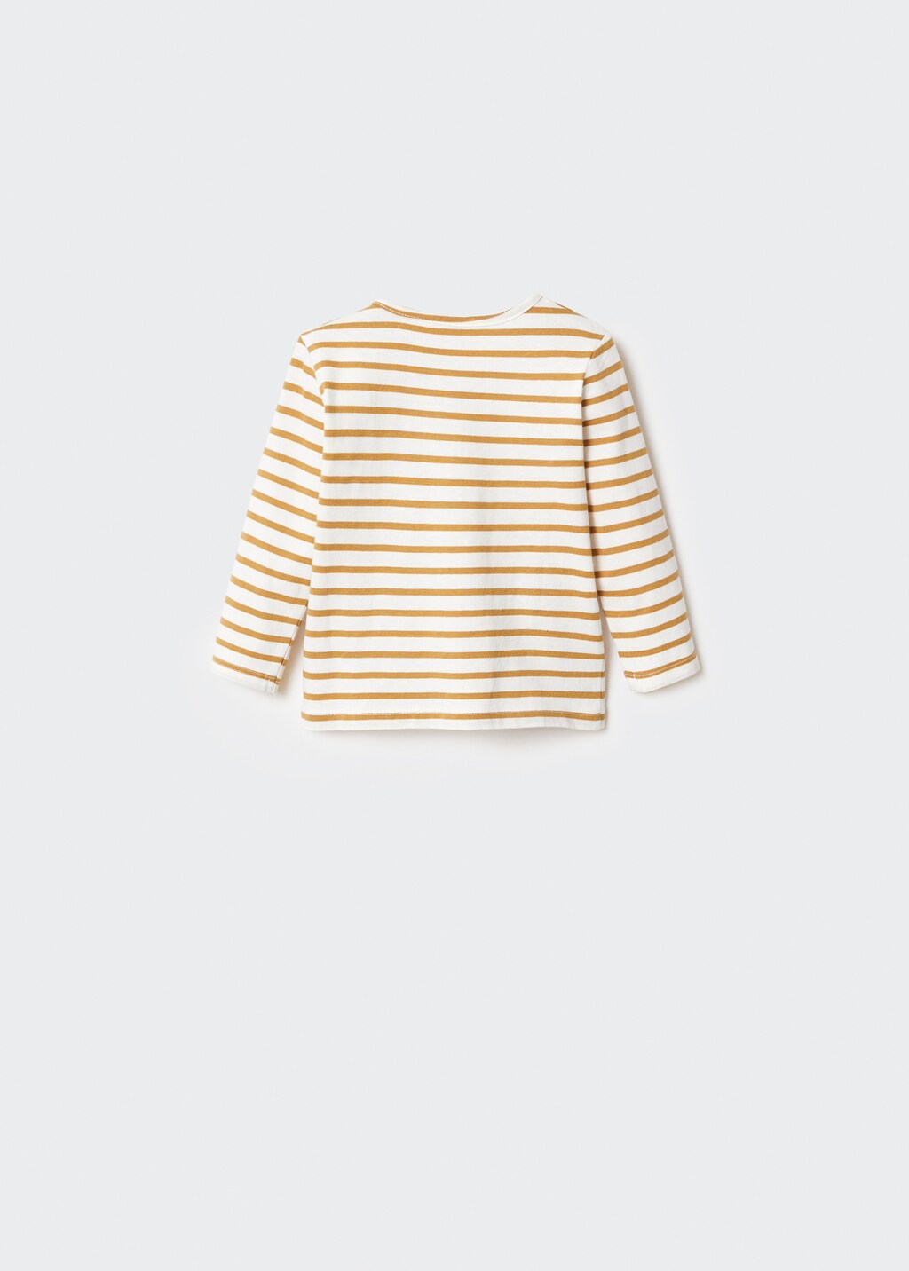 yellow and white striped long sleeve shirt