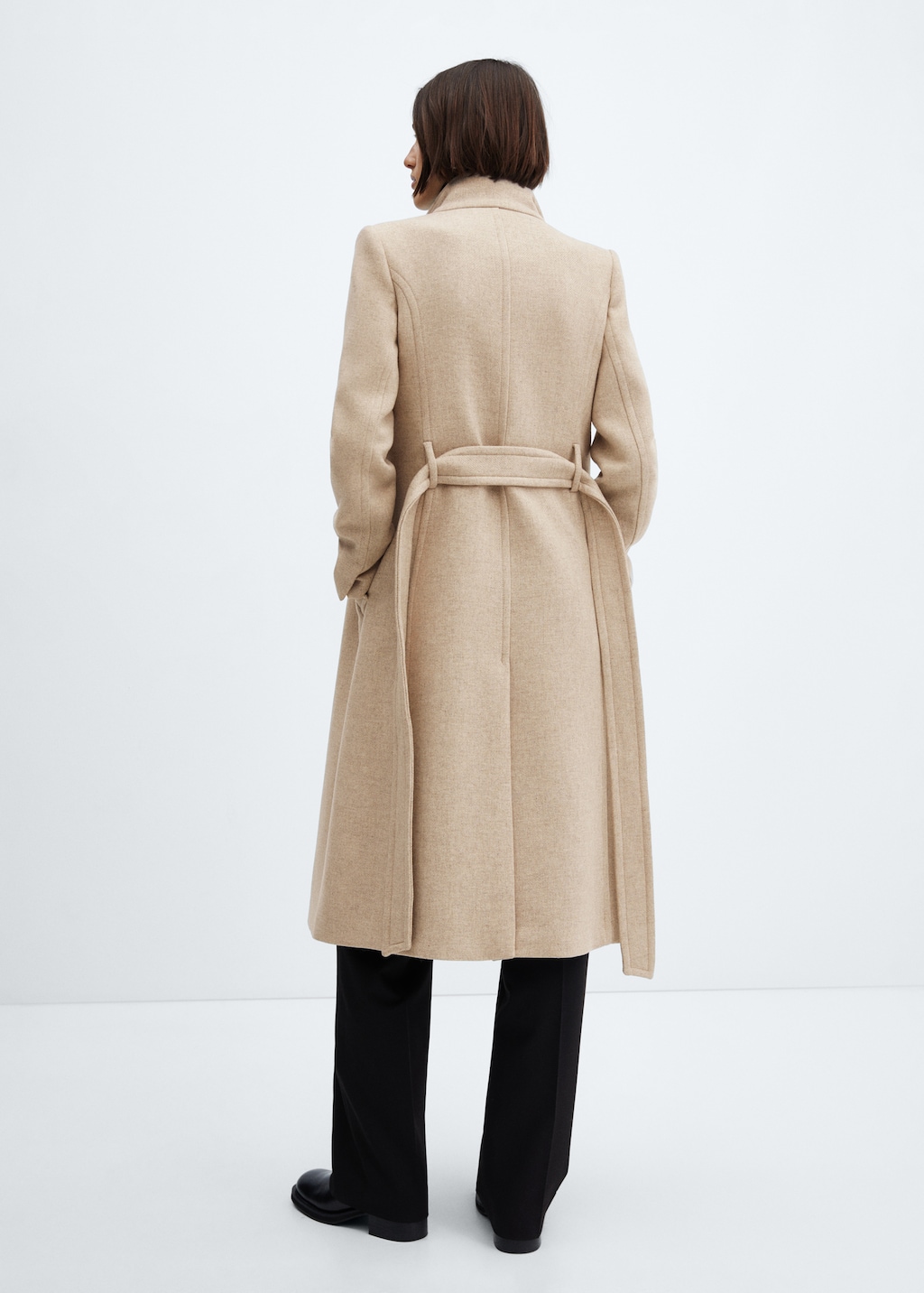 Belted Manteco wool coat - Women | MANGO OUTLET USA