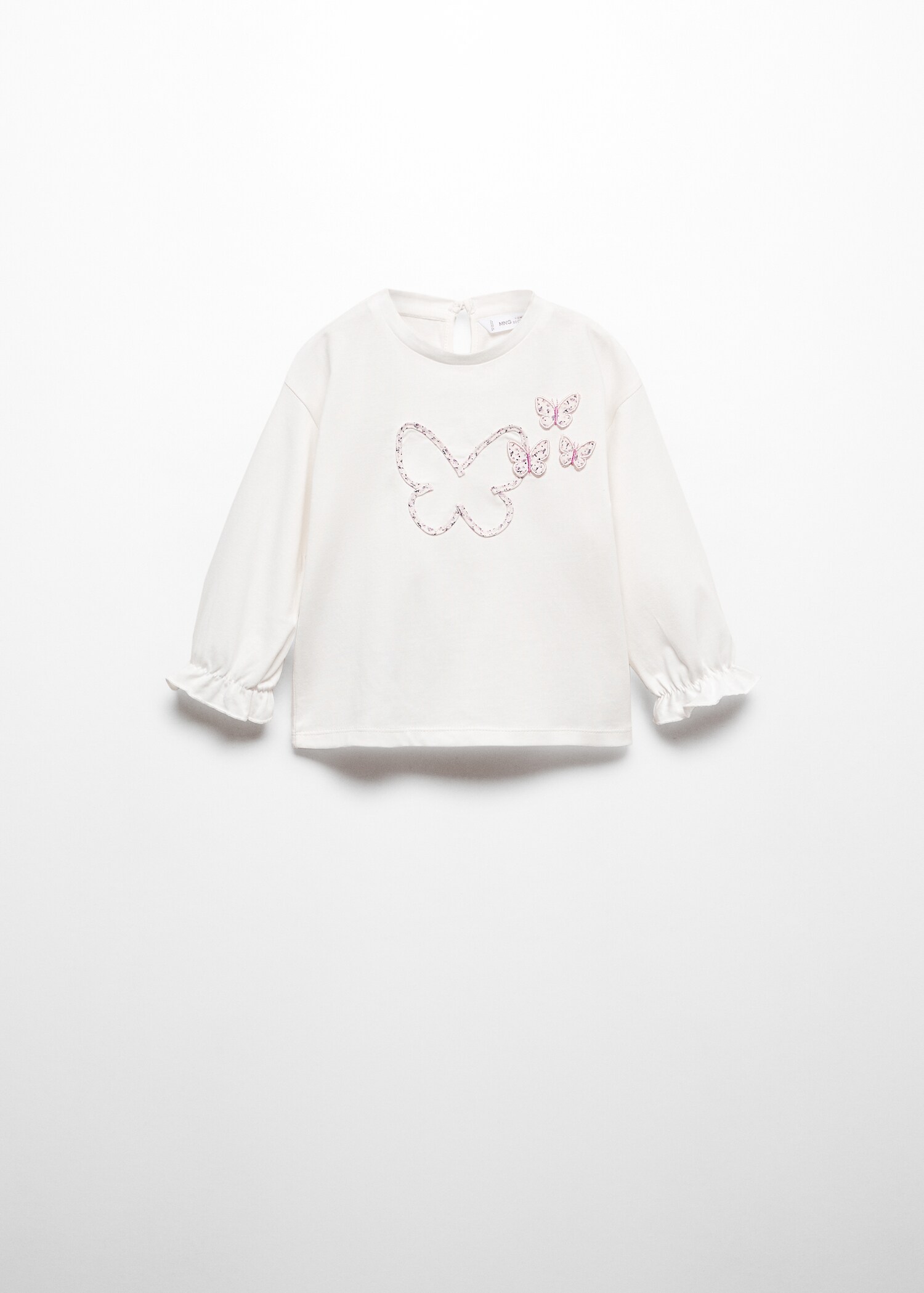 Embroidered butterflies t-shirt - Article without model
