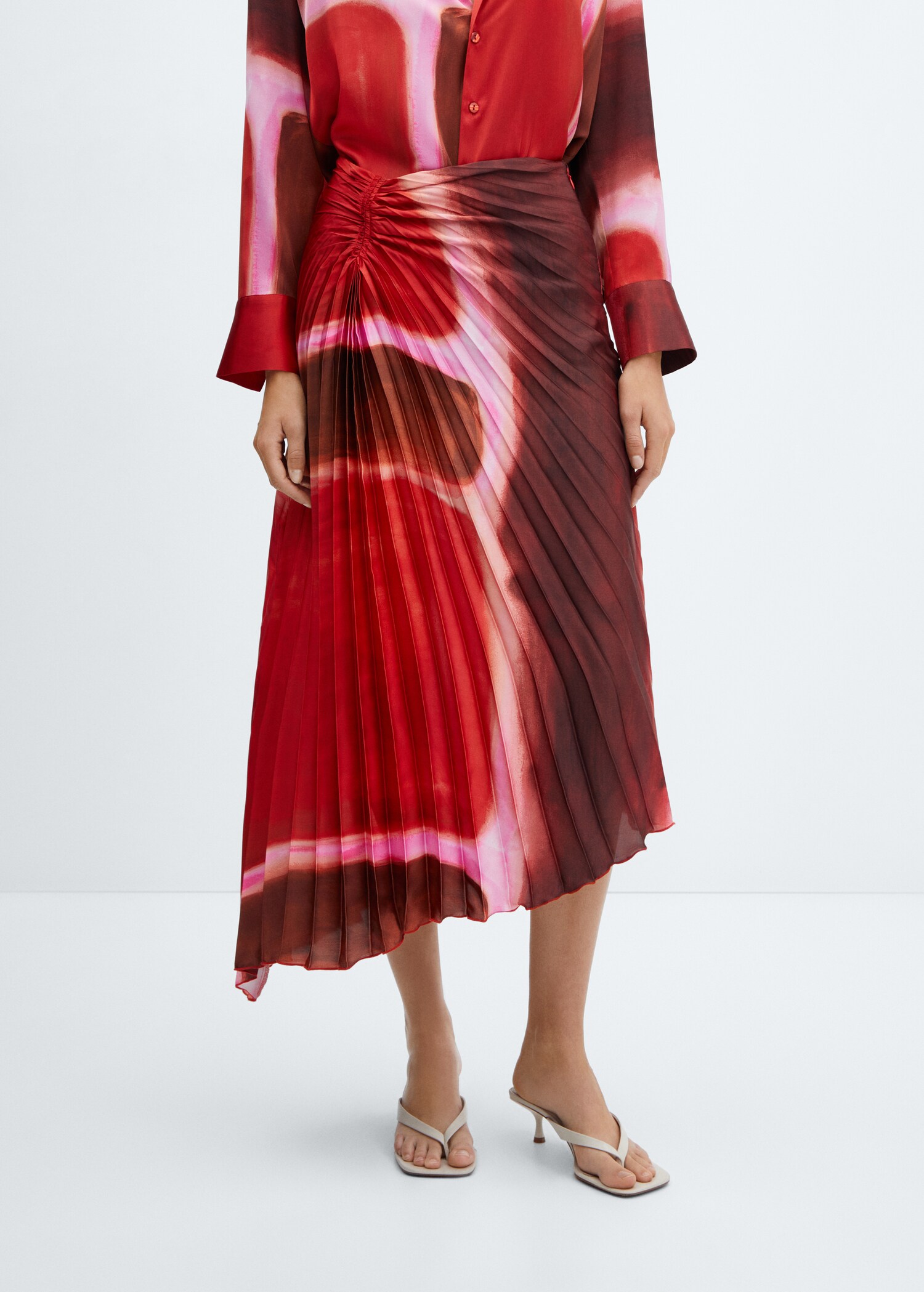 Tie-dye pleated skirt - Medium plane
