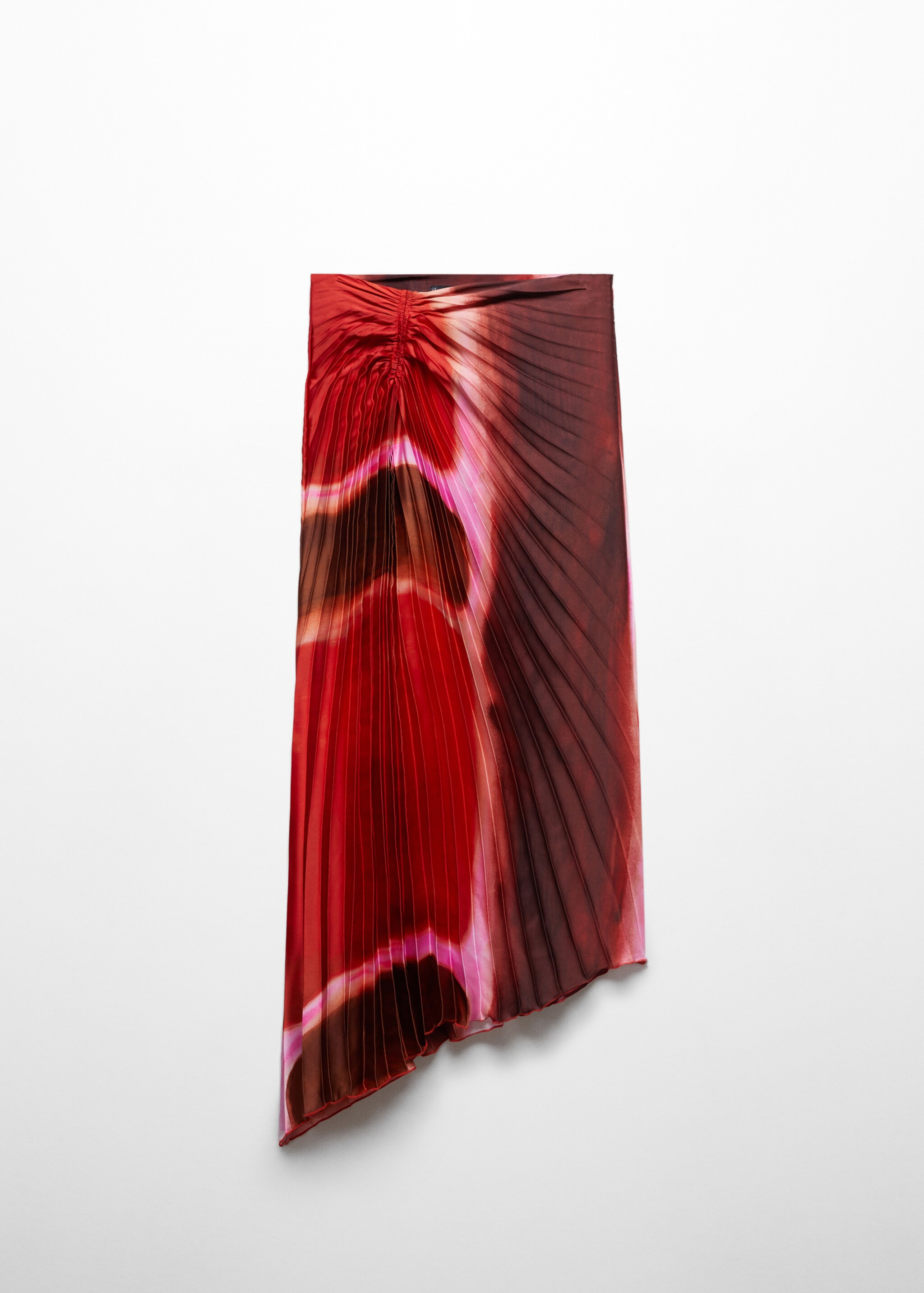 Tie-dye plisirana suknja - Artikl bez modela, Crvena. Ref: 67020683-00.