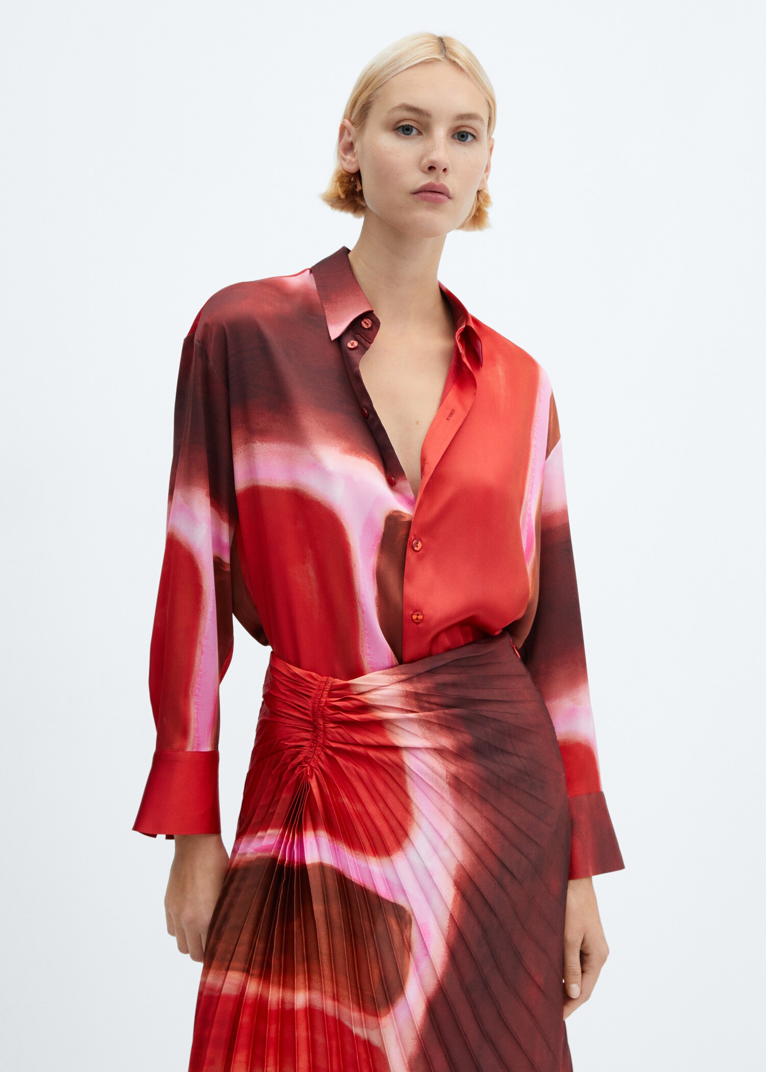 Tie-dye pleated skirt - Details of the article 1
