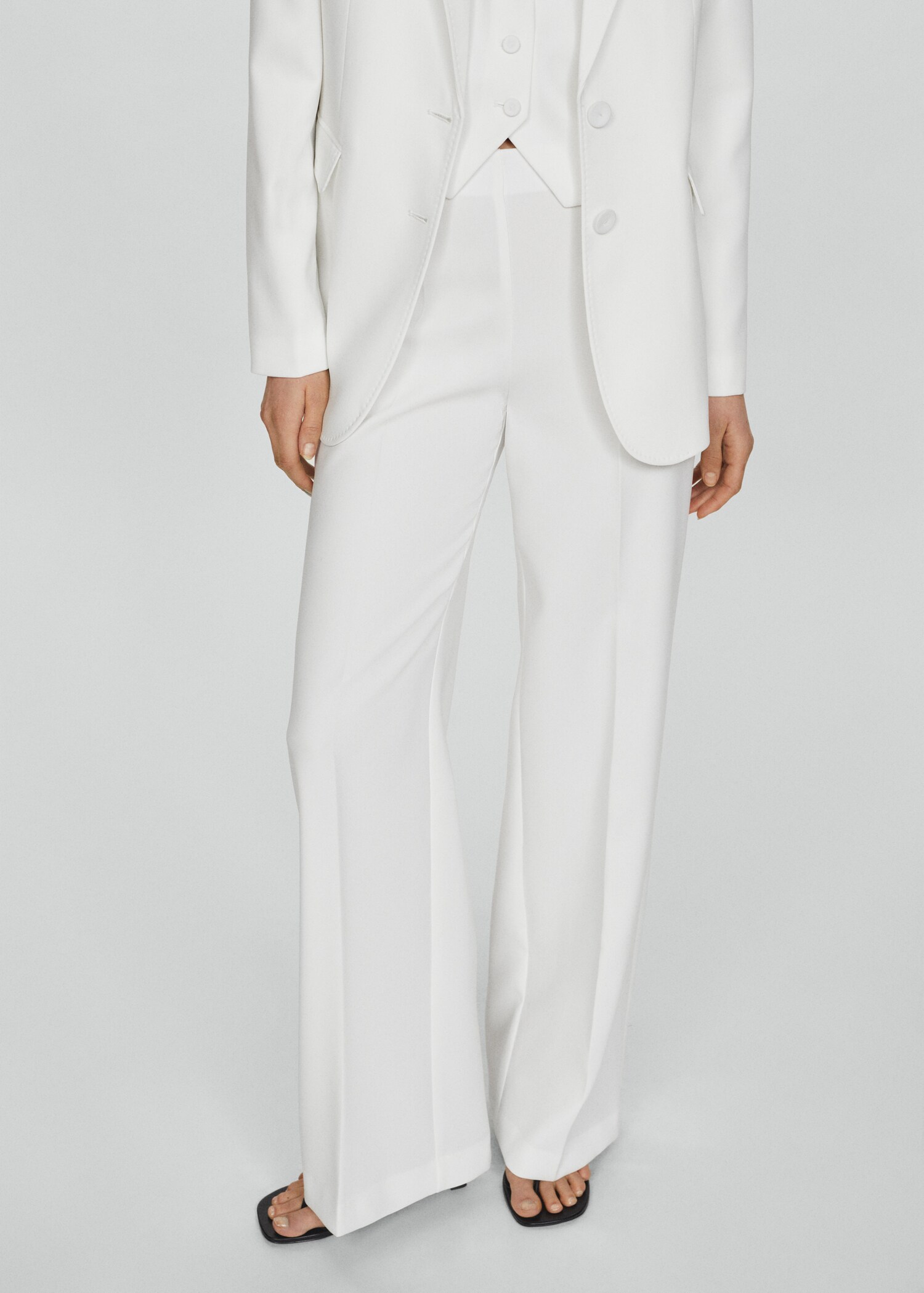 Wideleg suit trousers - Medium plane