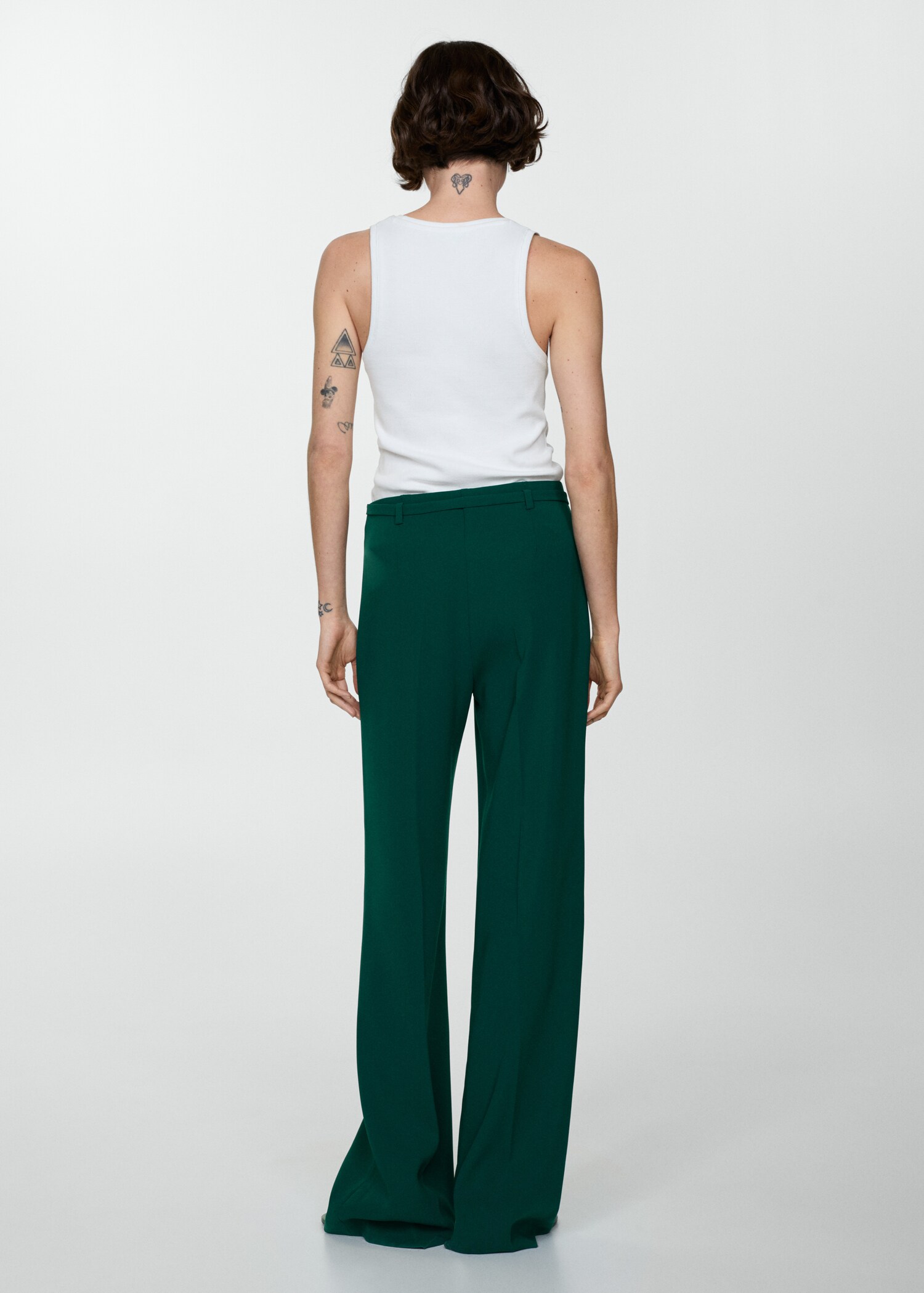 Wideleg suit trousers - Reverse of the article