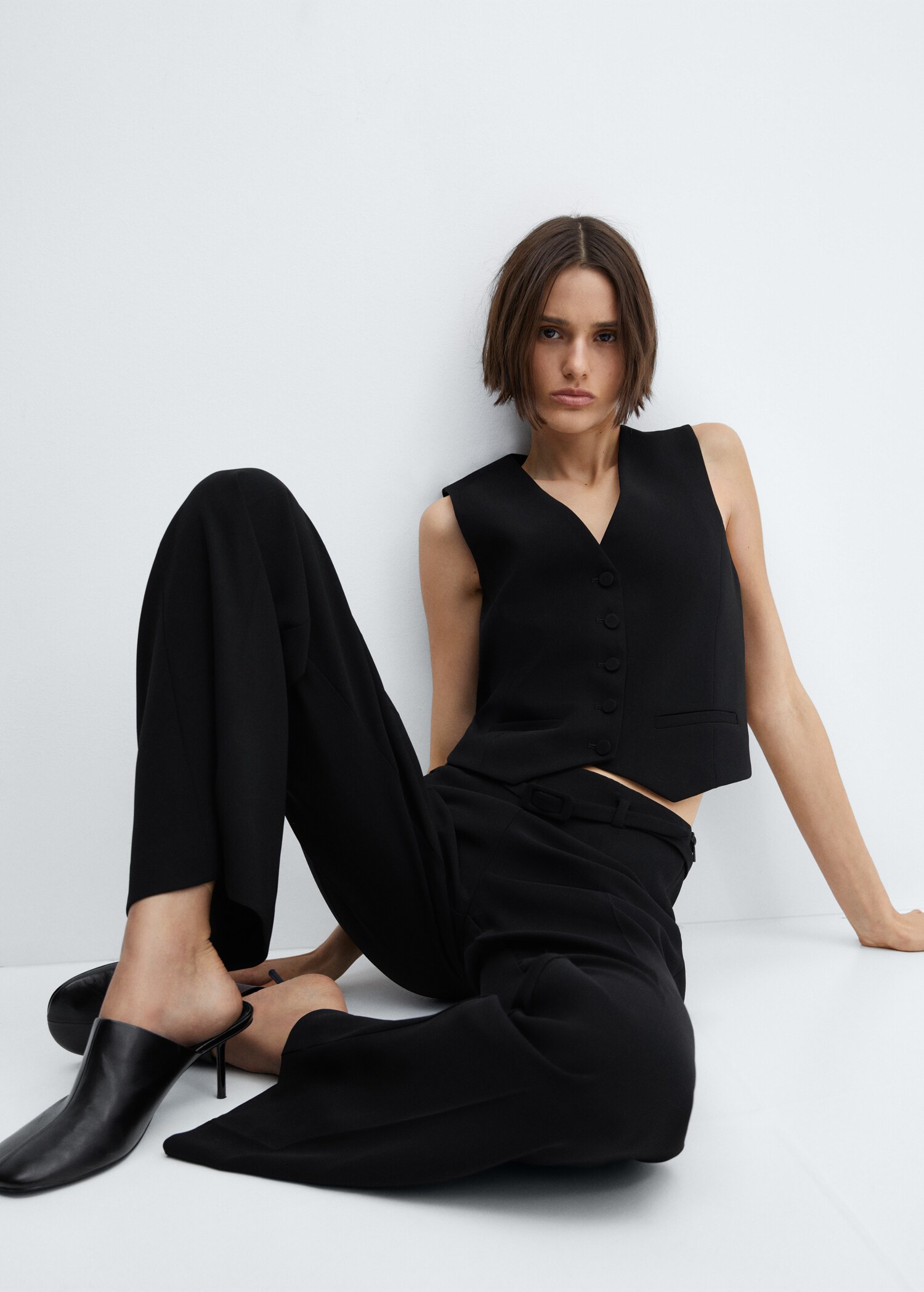 Wideleg suit trousers - Details of the article 2