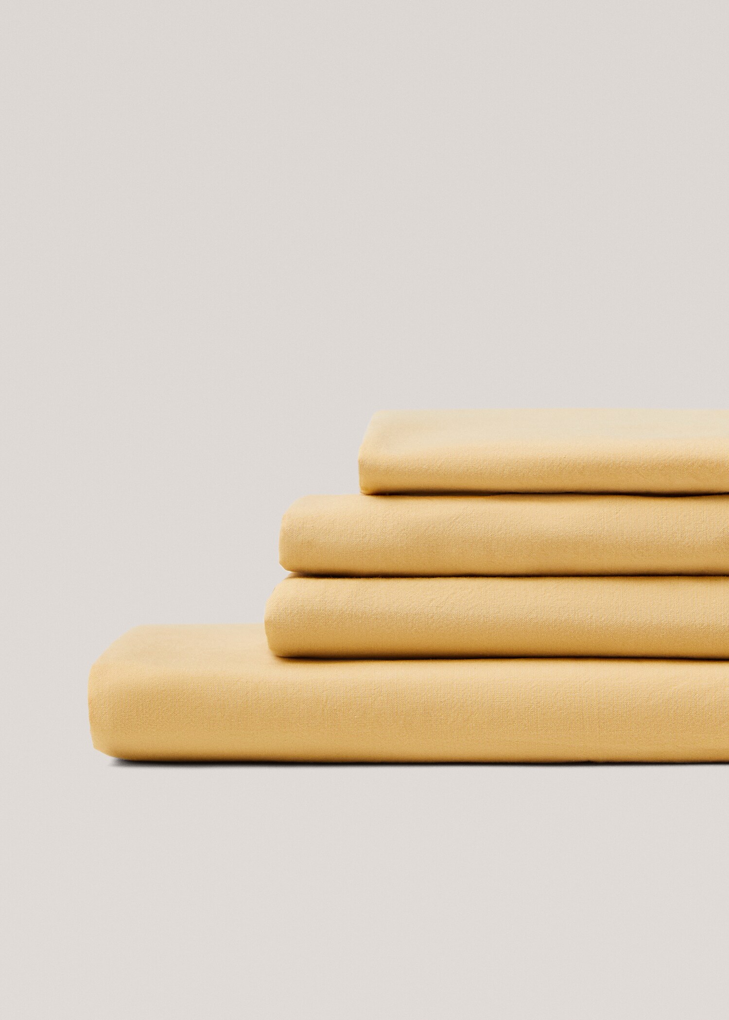 Washed cotton fitted sheet for queen bed - Details of the article 1