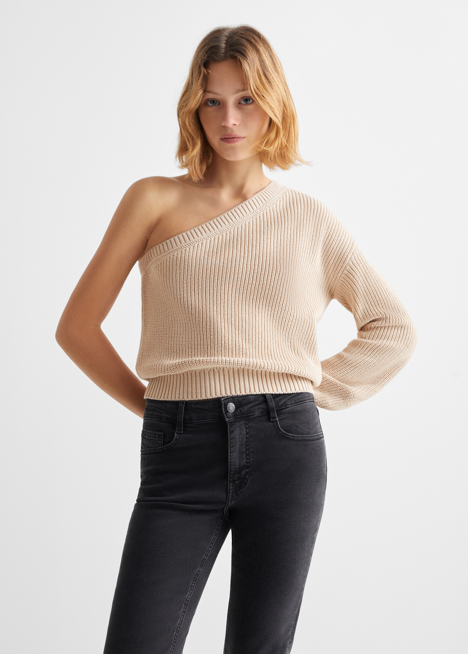 Asymmetric knit sweater Teen Girl MANGO OUTLET USA