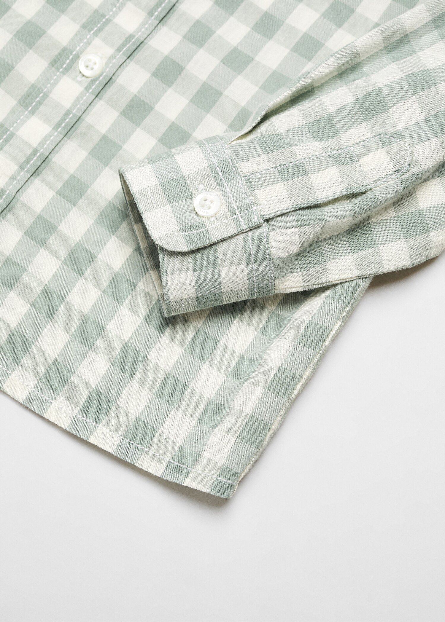 Camisa de algodão de quadrados vichy - Pormenor do artigo 8