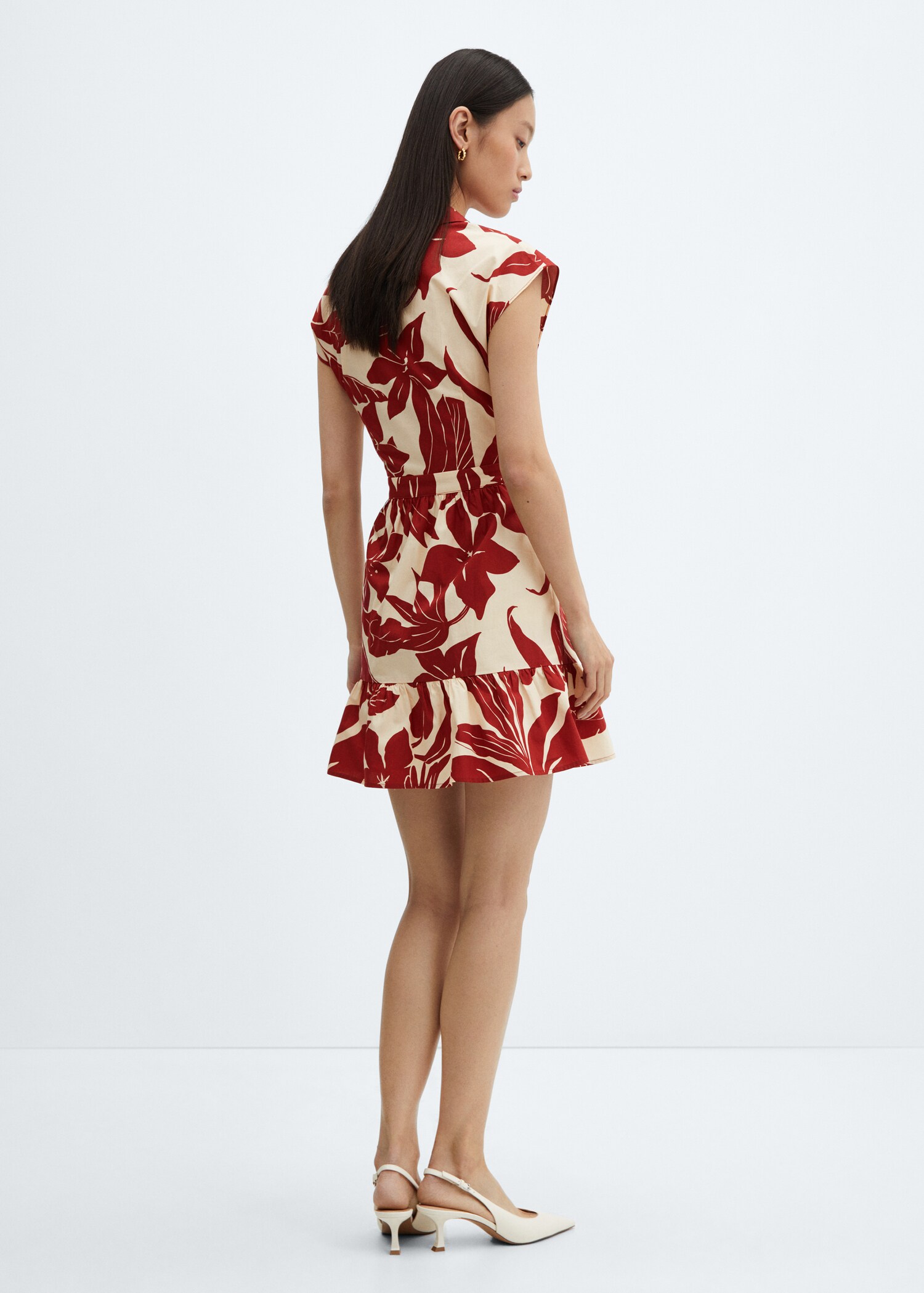 Floral shirt dress - Reverse of the article