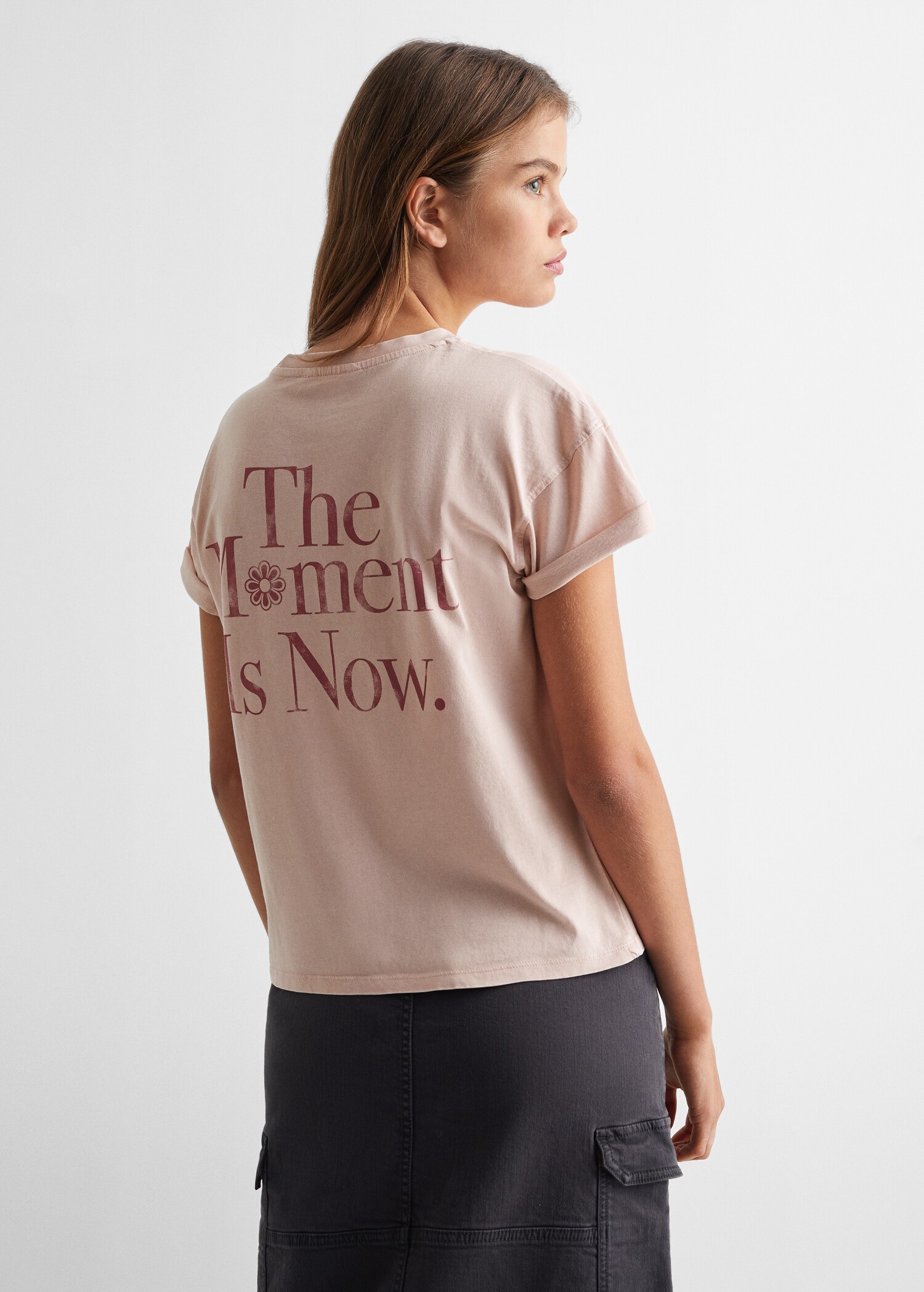 Printed message T-shirt - Reverse of the article