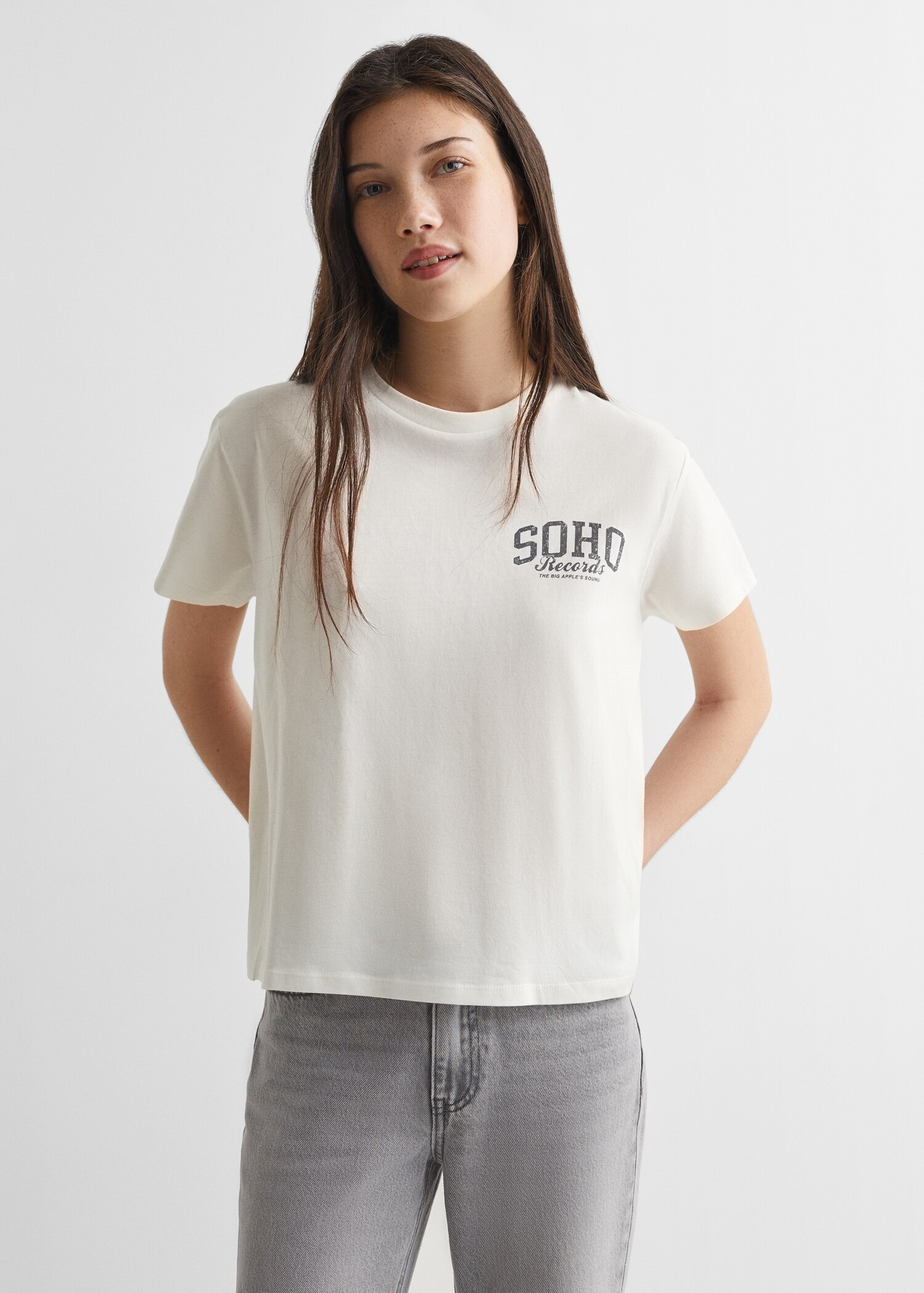 Printed message T-shirt - Medium plane