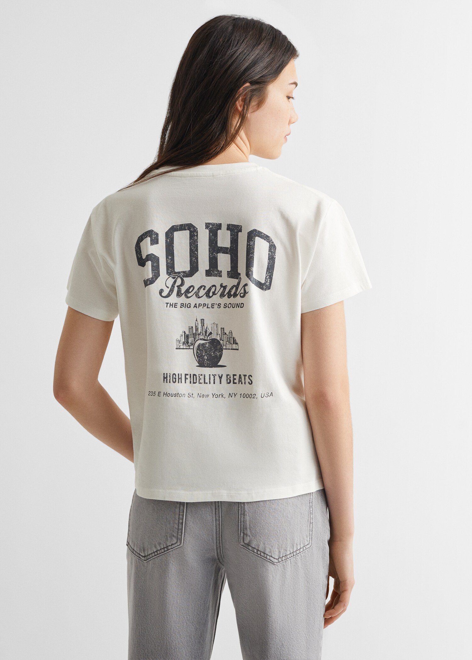 Printed message T-shirt - Reverse of the article