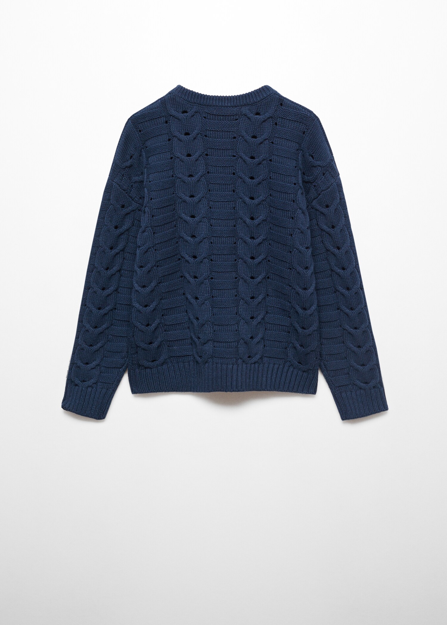 Contrasting knit sweater - Reverse of the article
