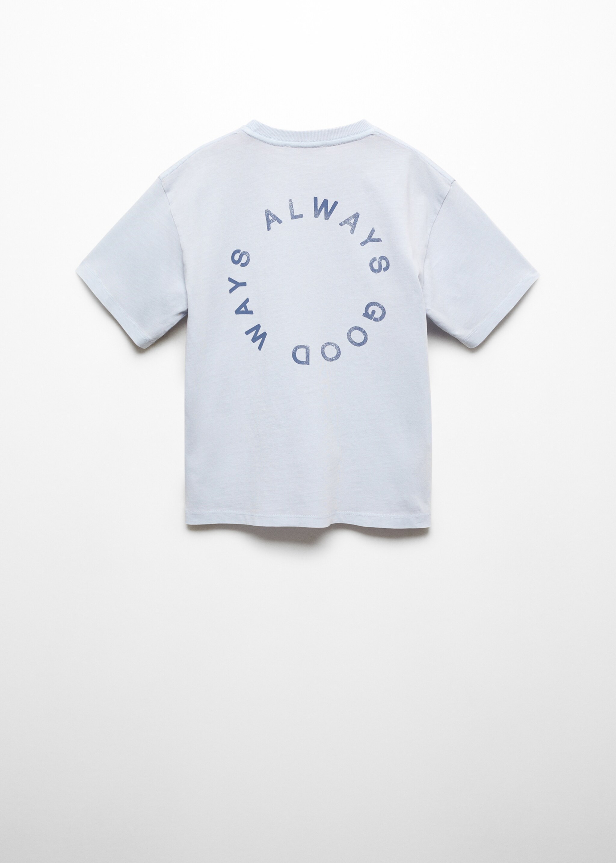 Samarreta missatge estampat - Revers de l'article, Blau cel. Ref: 67023264-00.