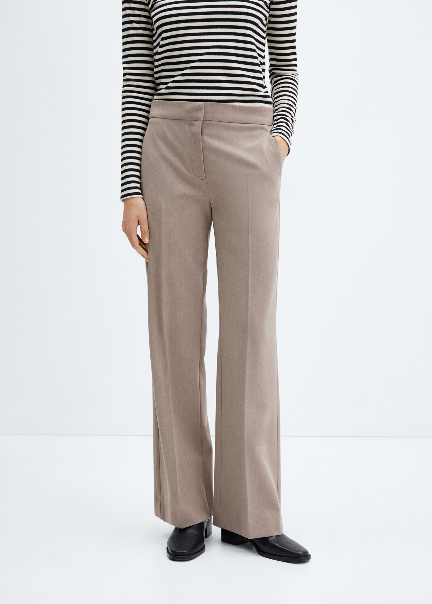 Mid-rise wideleg trousers - Medium plane