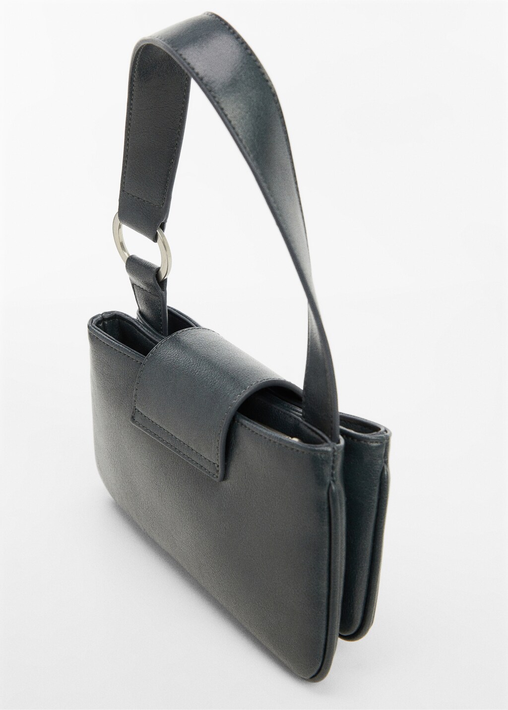 Black double compartment cross body bag deals