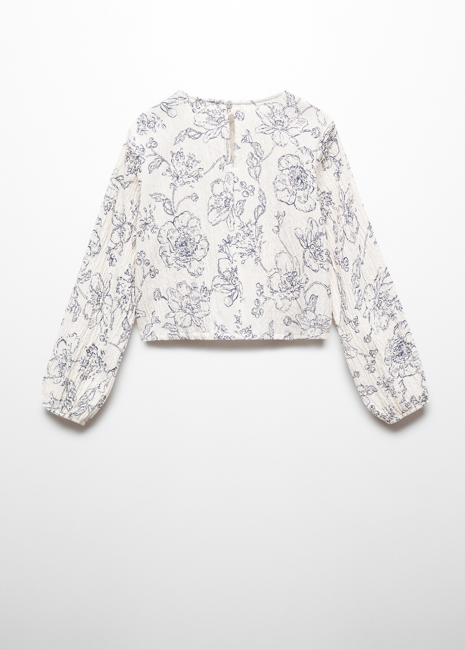 Blouse imprimée nœud - Verso de l’article