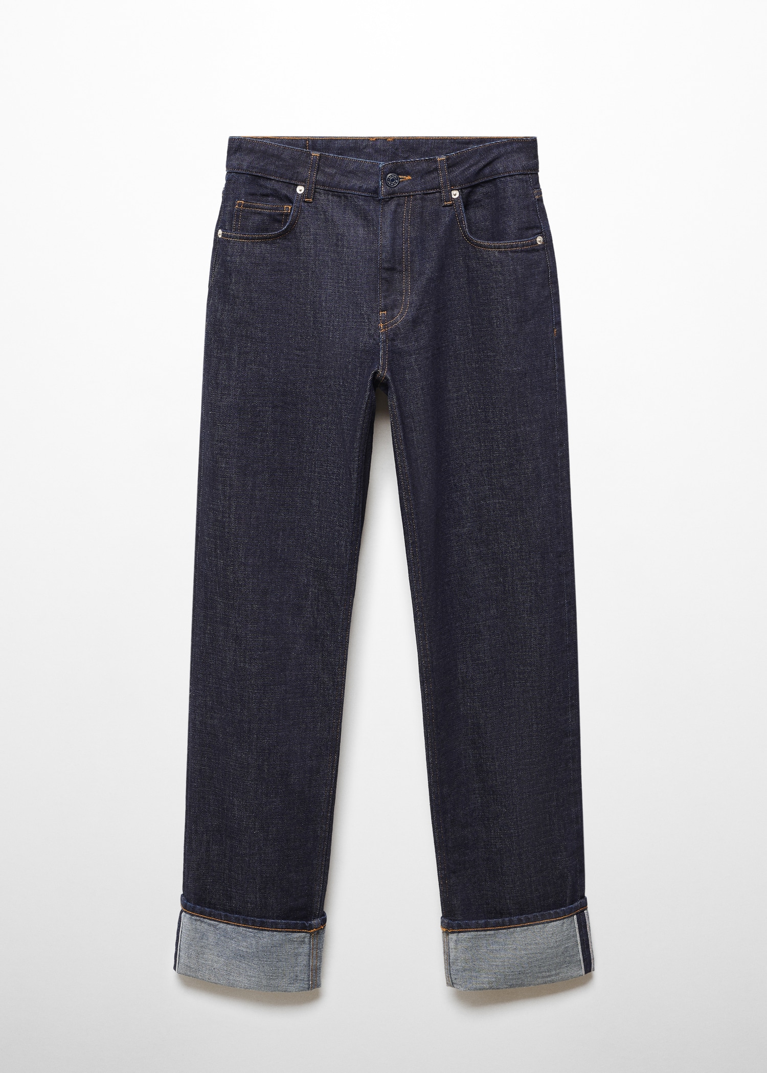 Straight selvedge jeans Women MANGO OUTLET USA