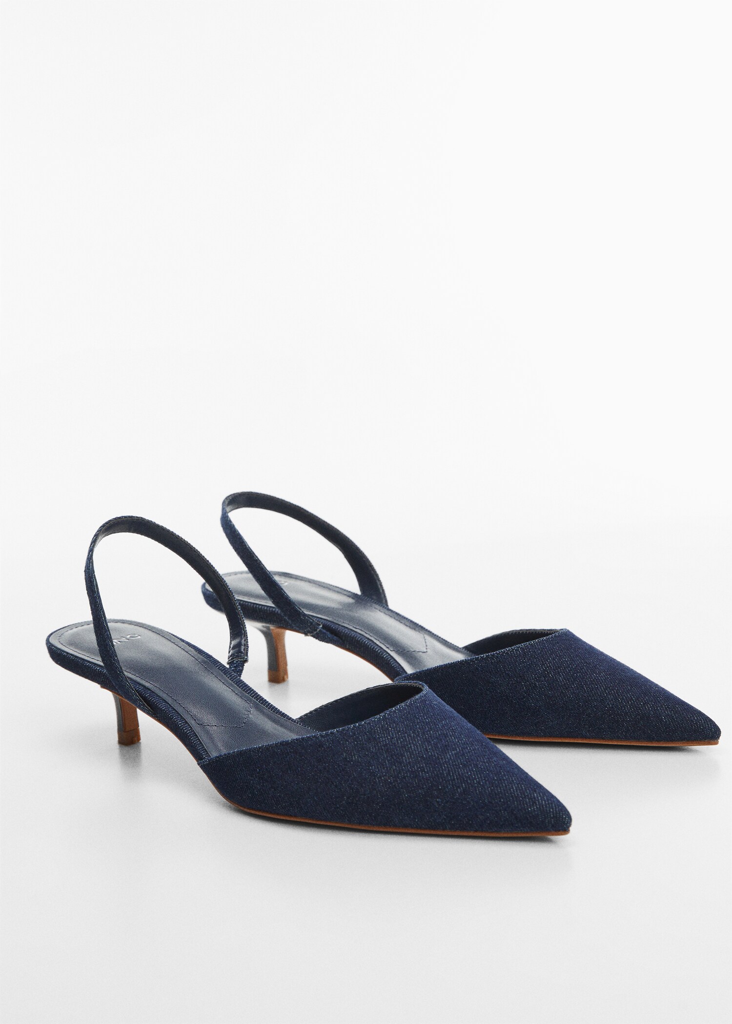 Sling-backs i denim - Bild av mittparti