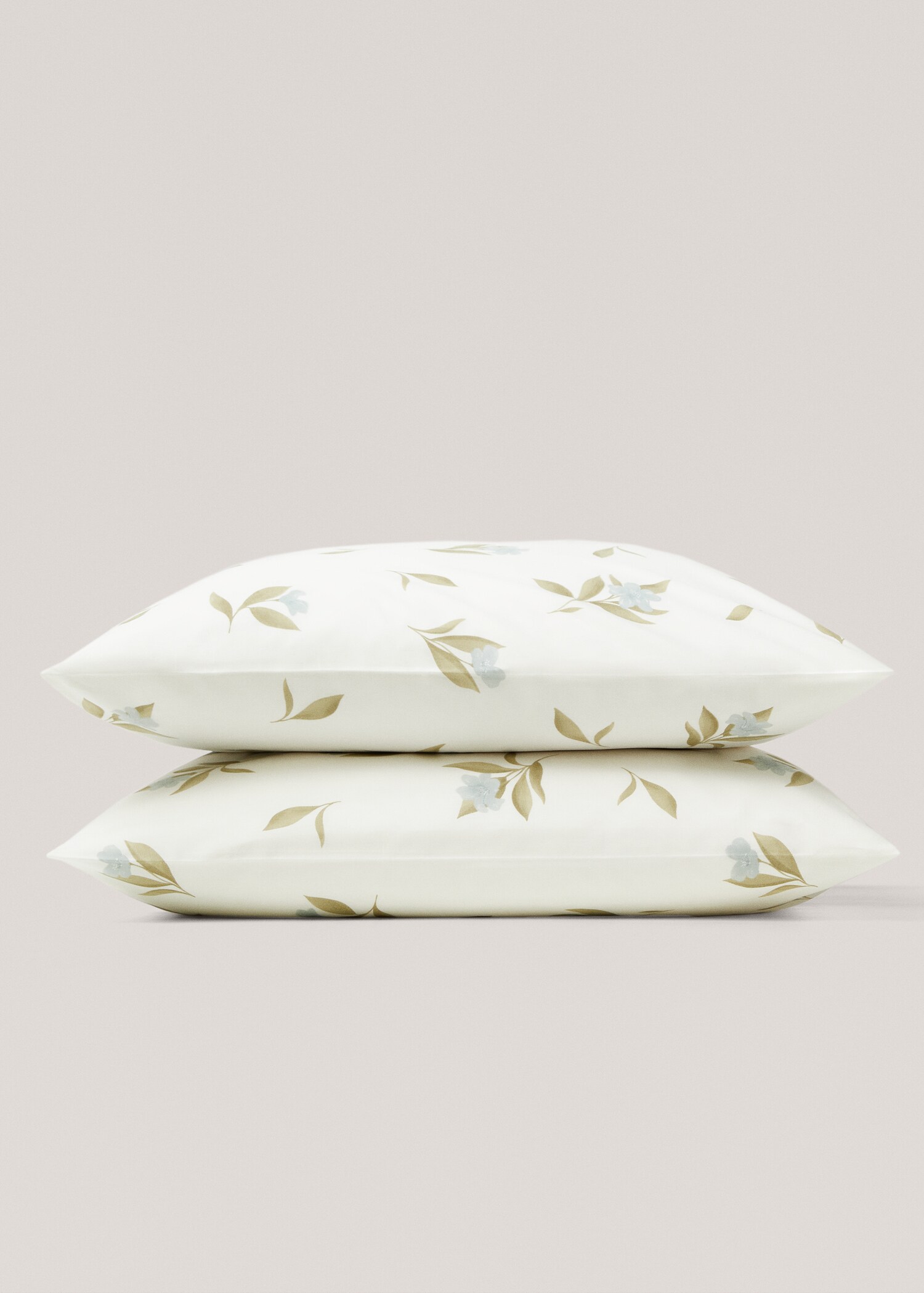 Cotton pillowcase with flowers 60x60cm (Pack of 2) - Details of the article 1