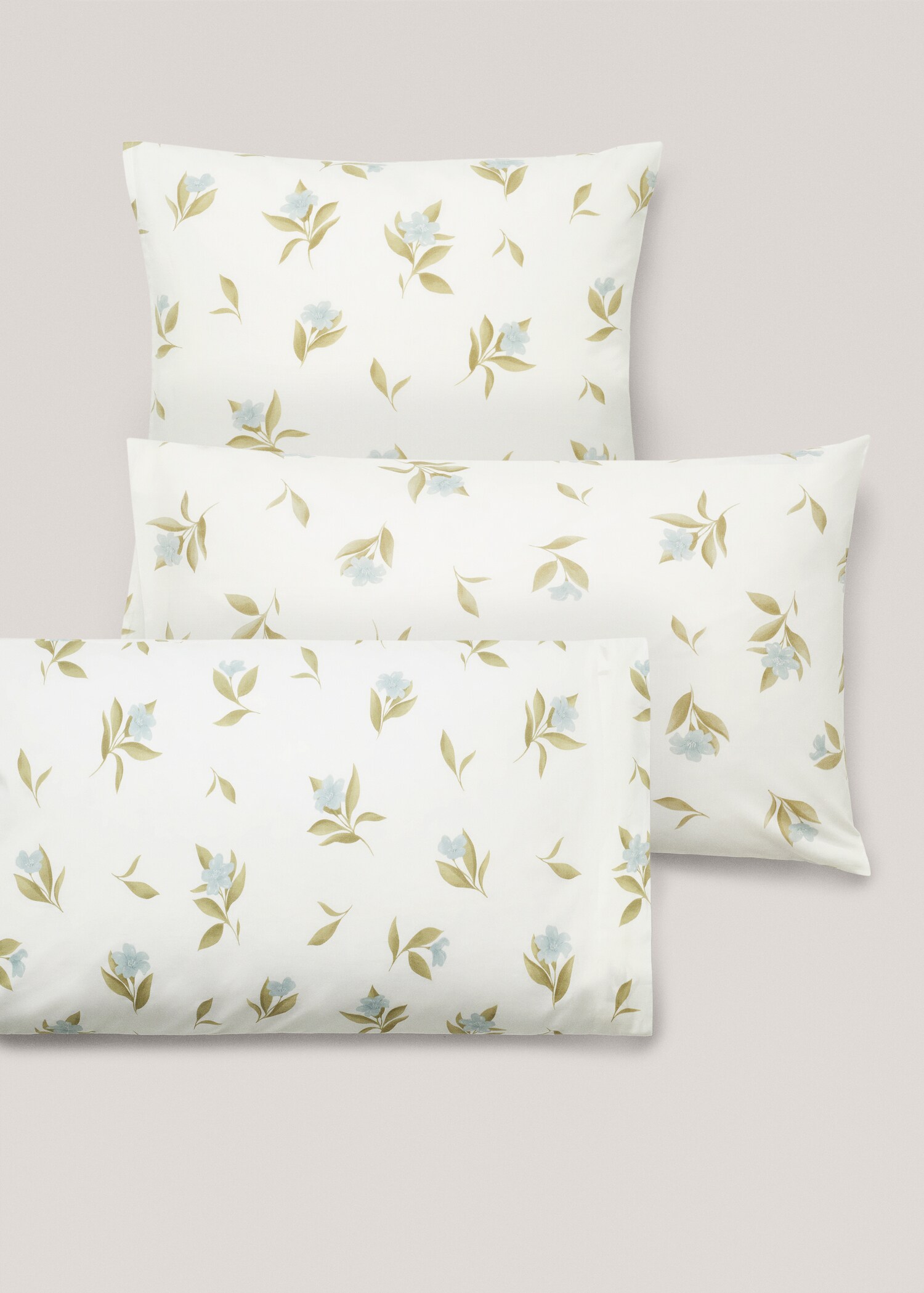 Cotton pillowcase with flowers 60x60cm (Pack of 2) - Details of the article 4