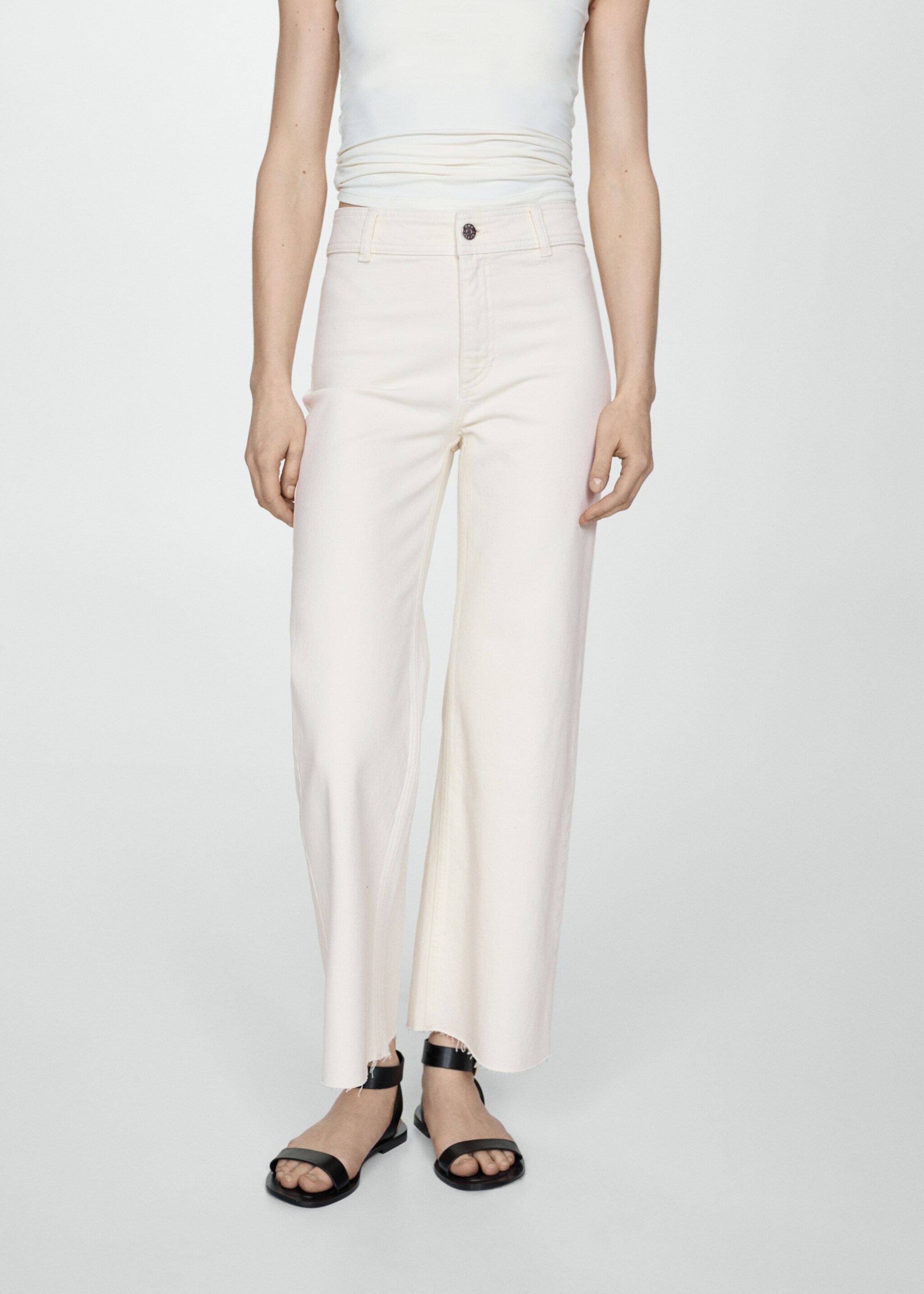 Culotte-Jeans mit hohem Bund Catherin - Mittlere Ansicht