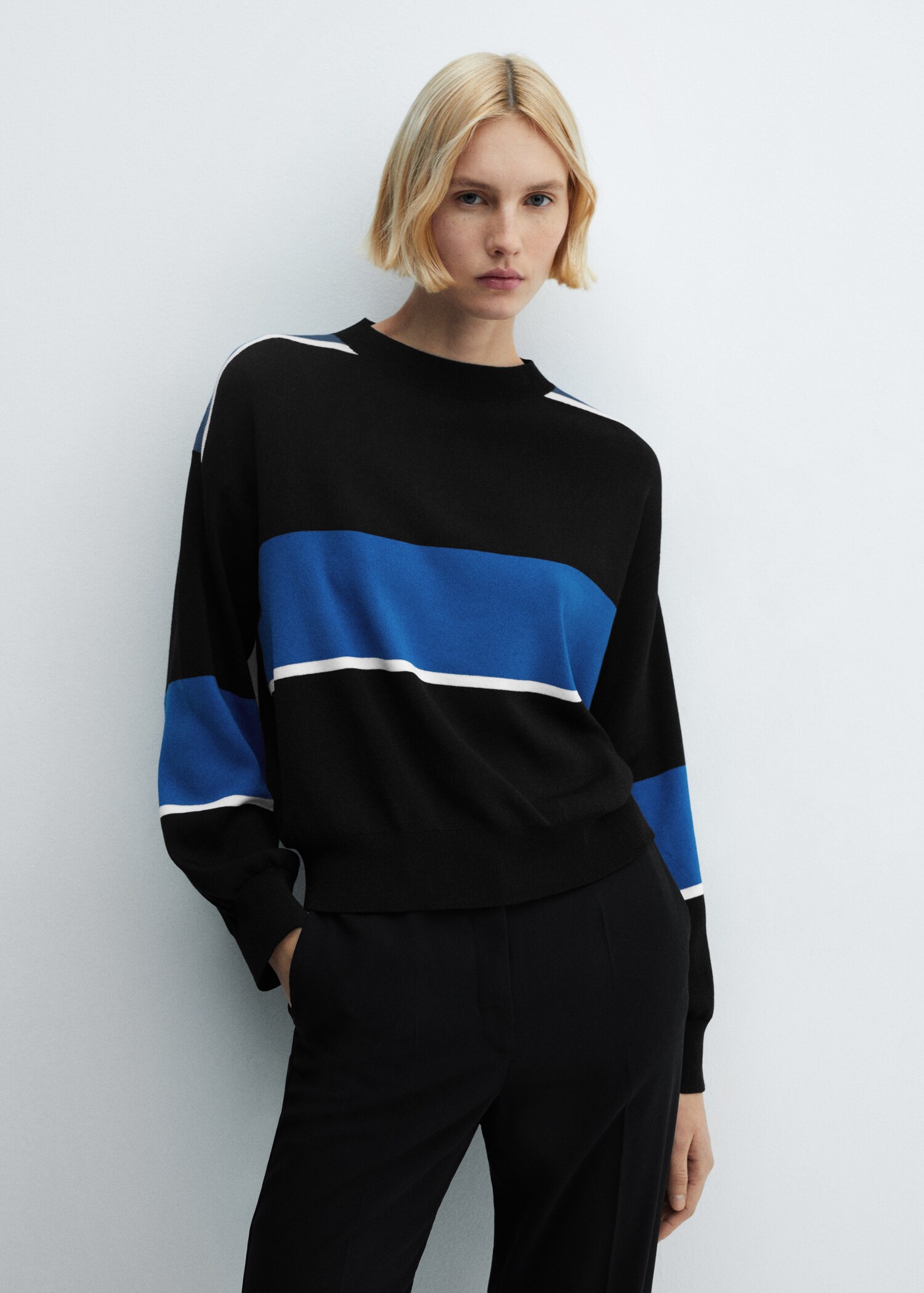 Pull-over maille col rond - Plan moyen
