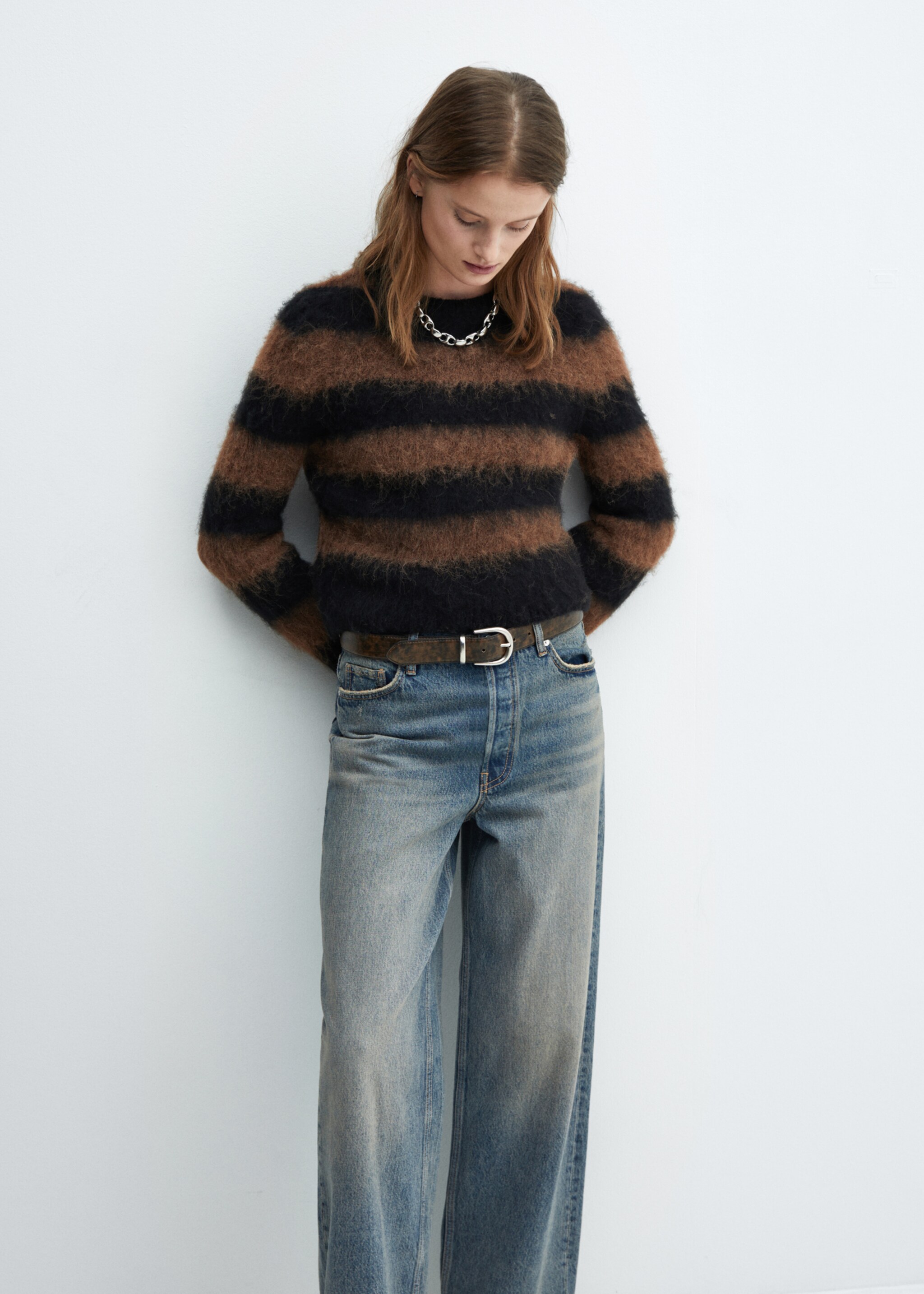 Fur-effect knitted sweater - Details of the article 2