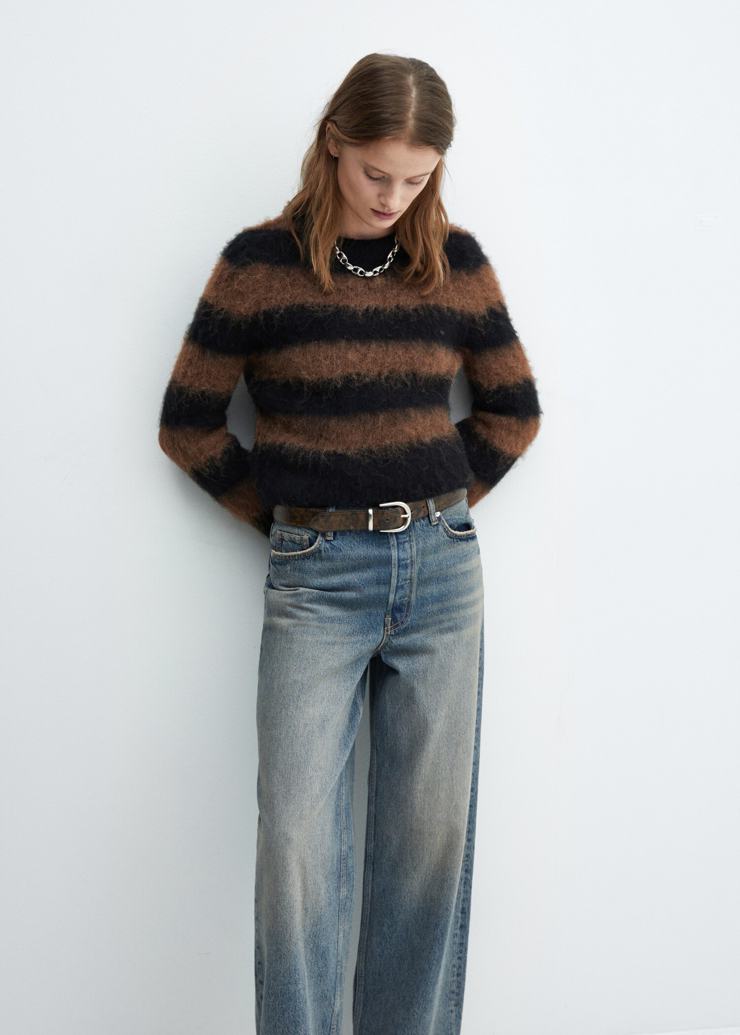 Fur-effect knitted sweater - Details of the article 2
