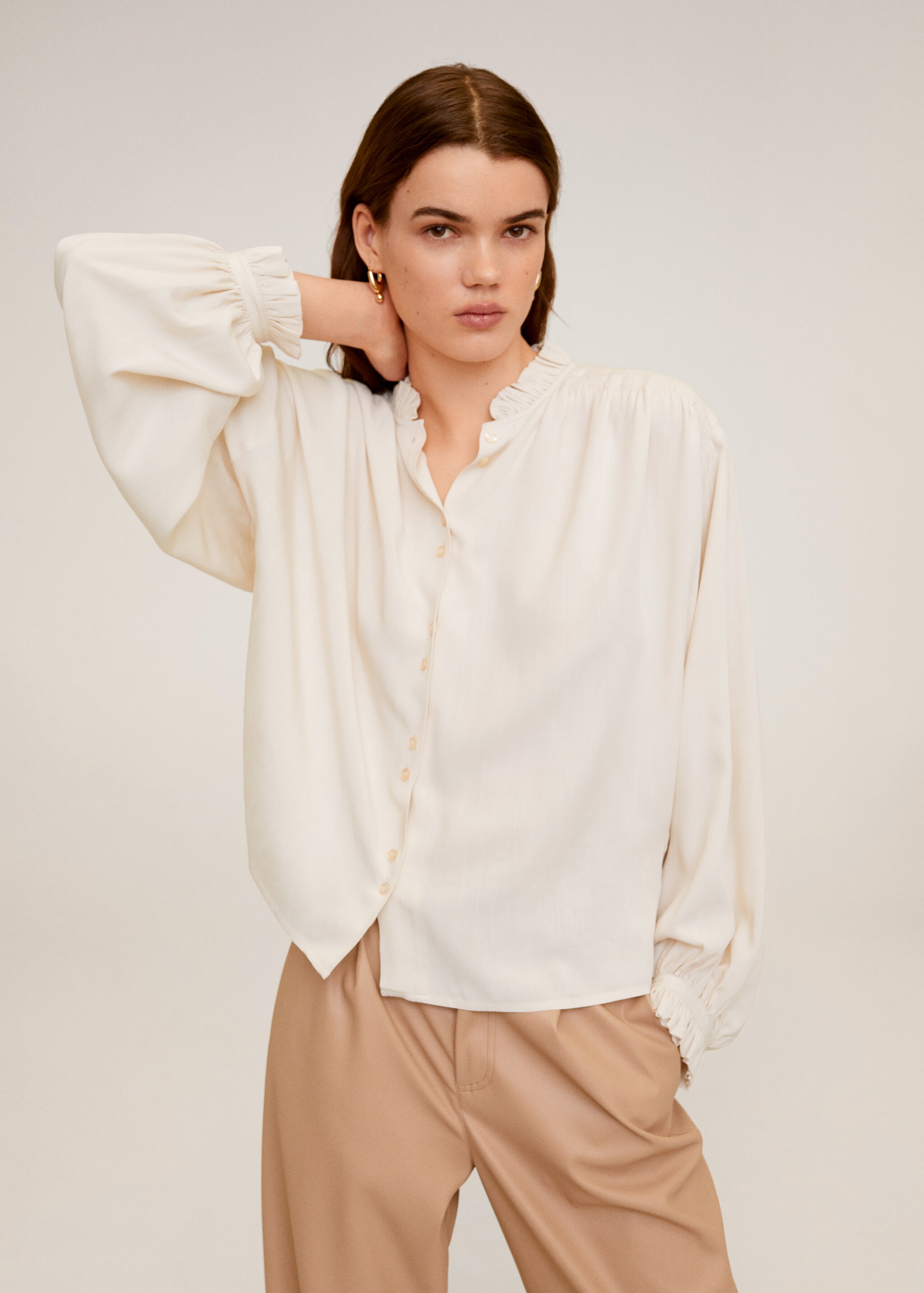Gathered details blouse - Medium plane