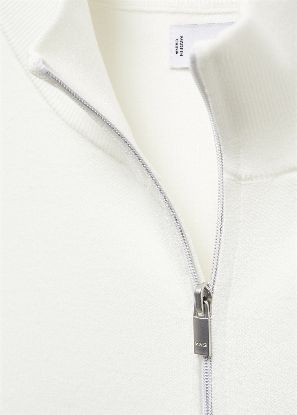 Perkins-neck sweater with zip - Men | MANGO OUTLET USA